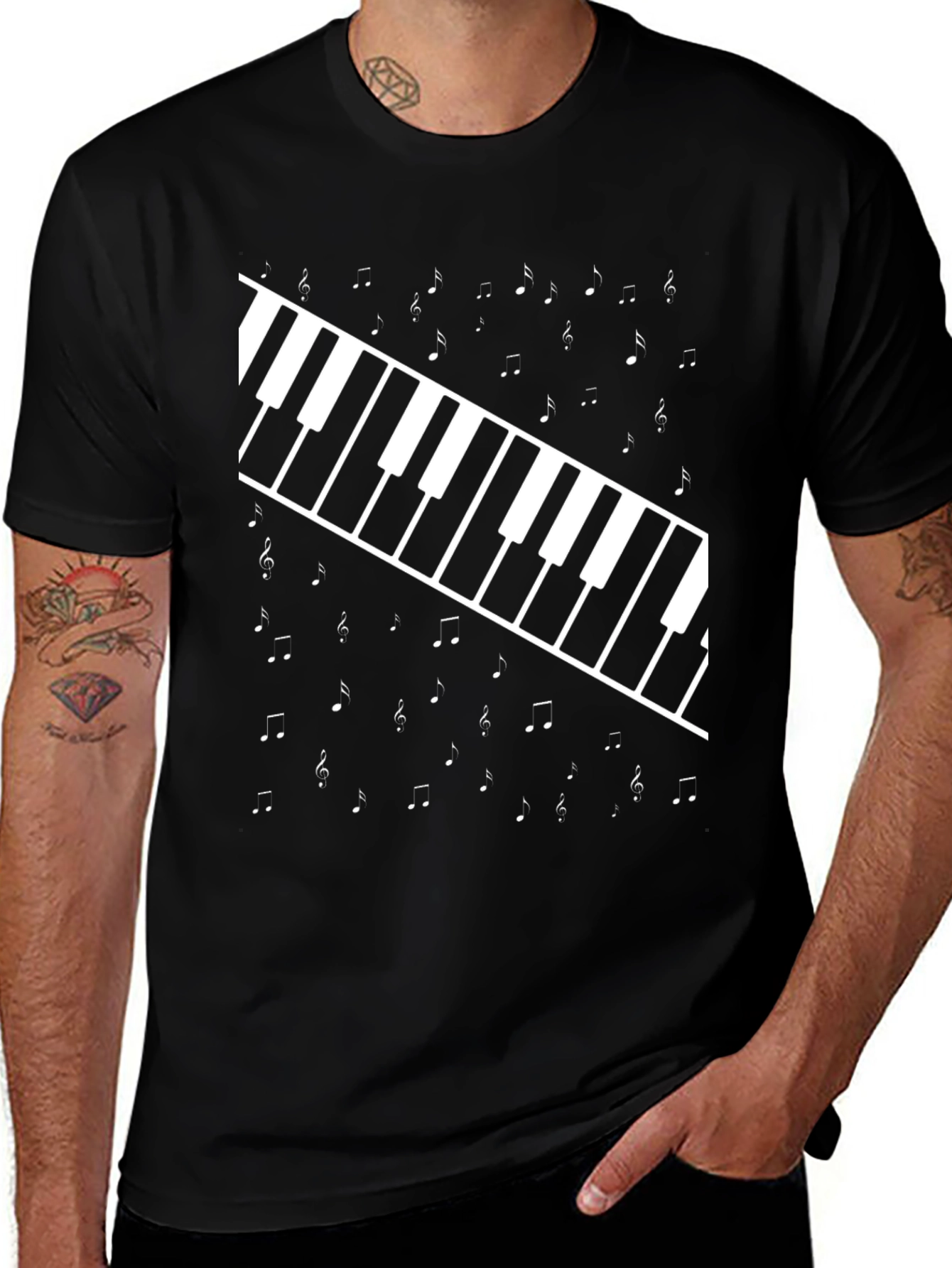 Variant 14 of Musical Piano Keys Graphic T-Shirt