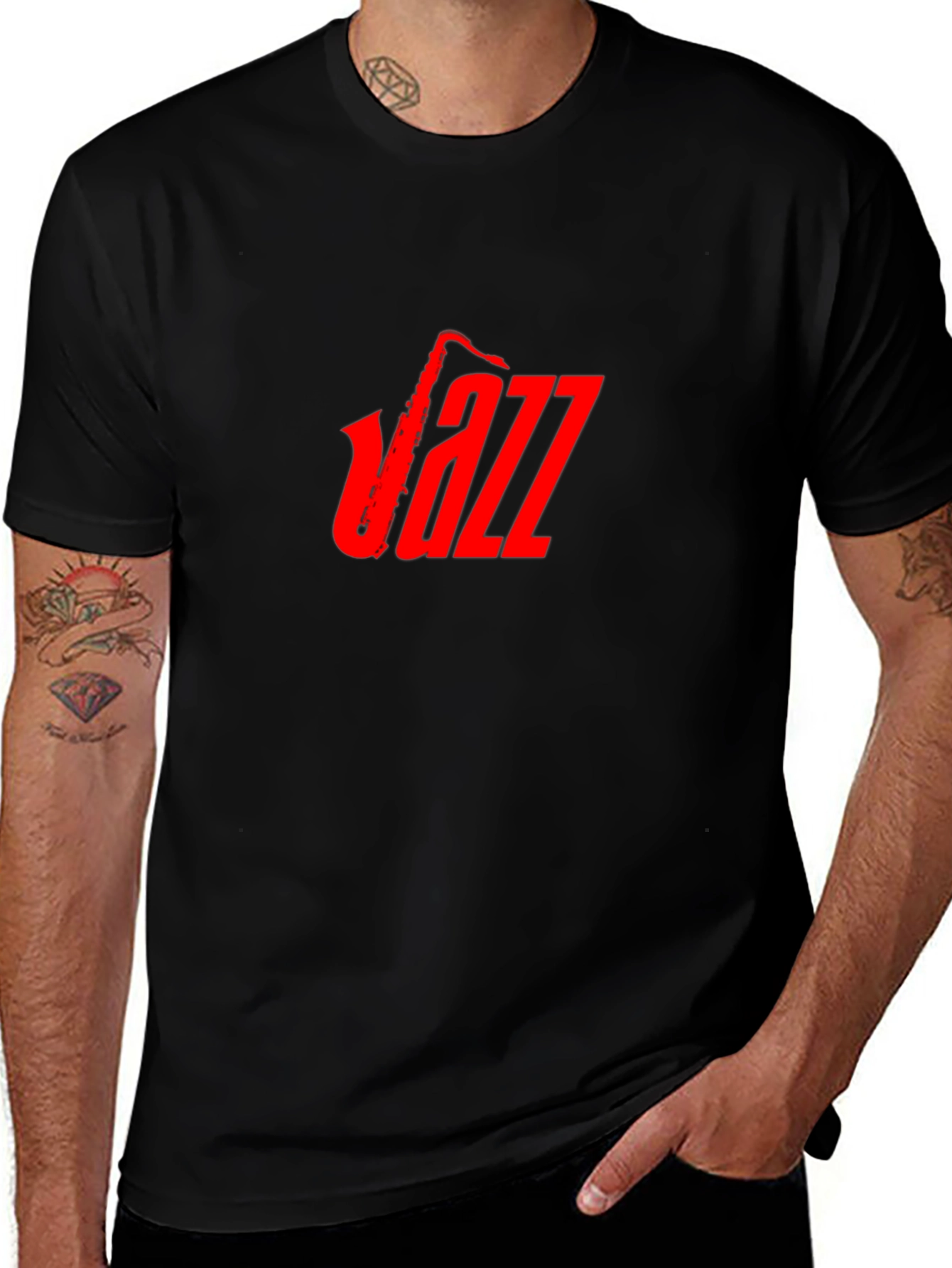 Jazz Saxophone Graphic T-Shirt - Cool Music Tee