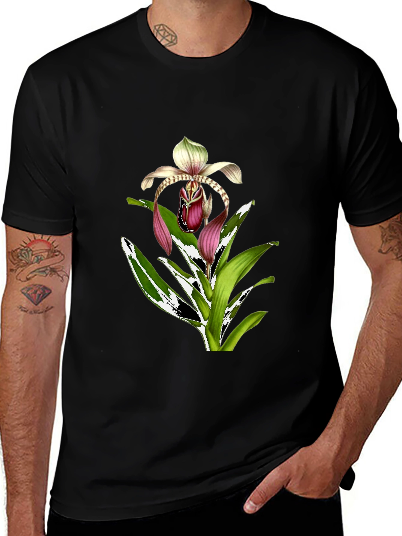 Variant 6 of Orchid Graphic T-Shirt - Floral Print