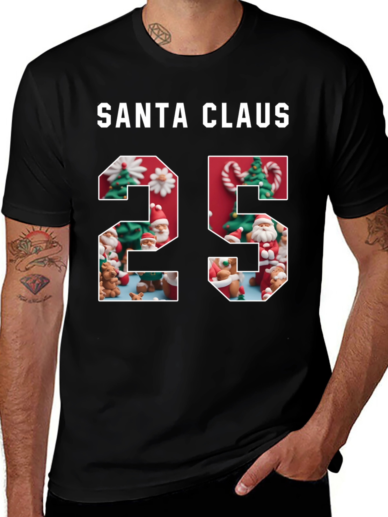 Santa Claus 25 Christmas Holiday T-Shirt