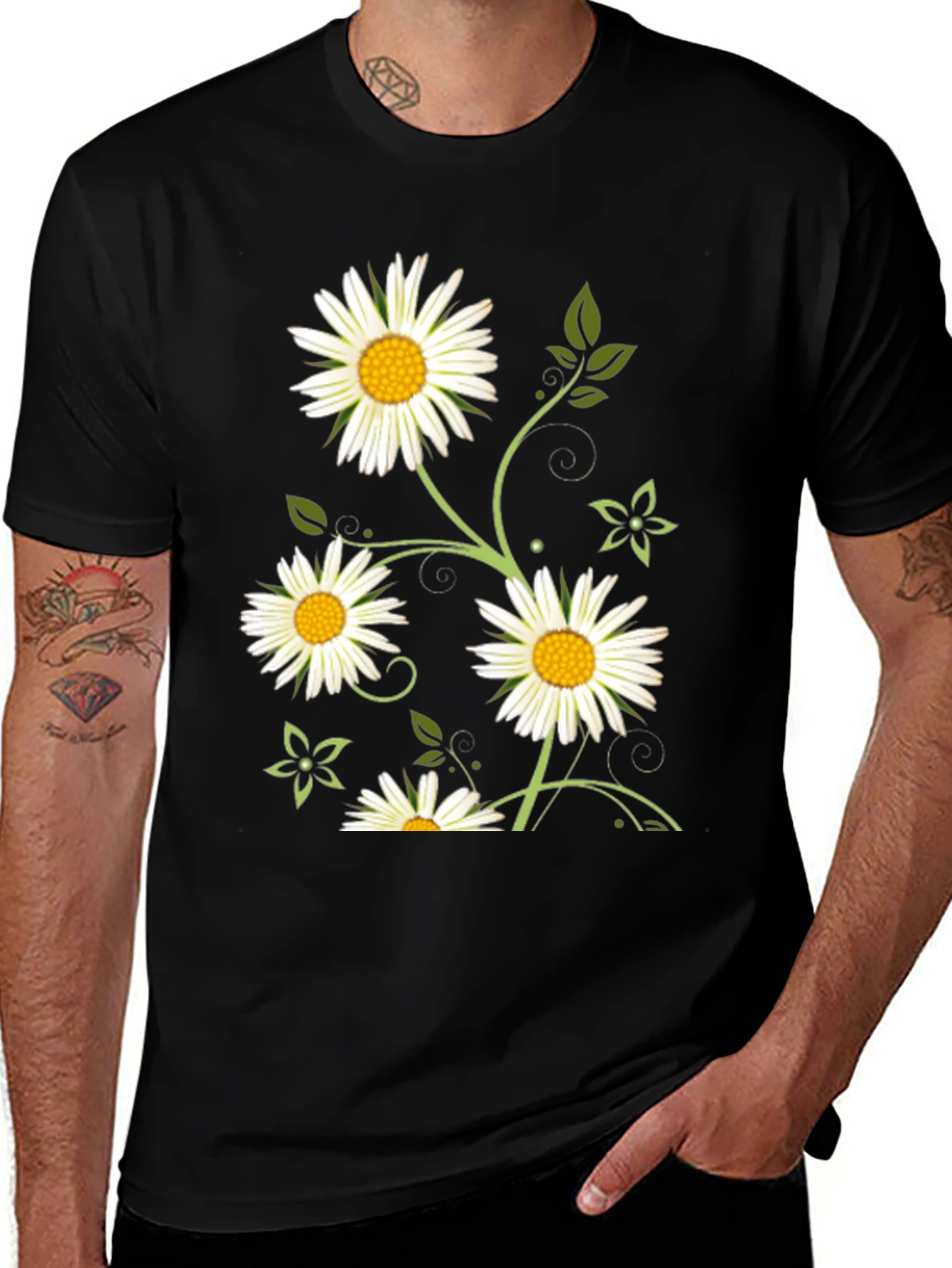 Variant 28 of Daisy Flower Graphic Print T-Shirt