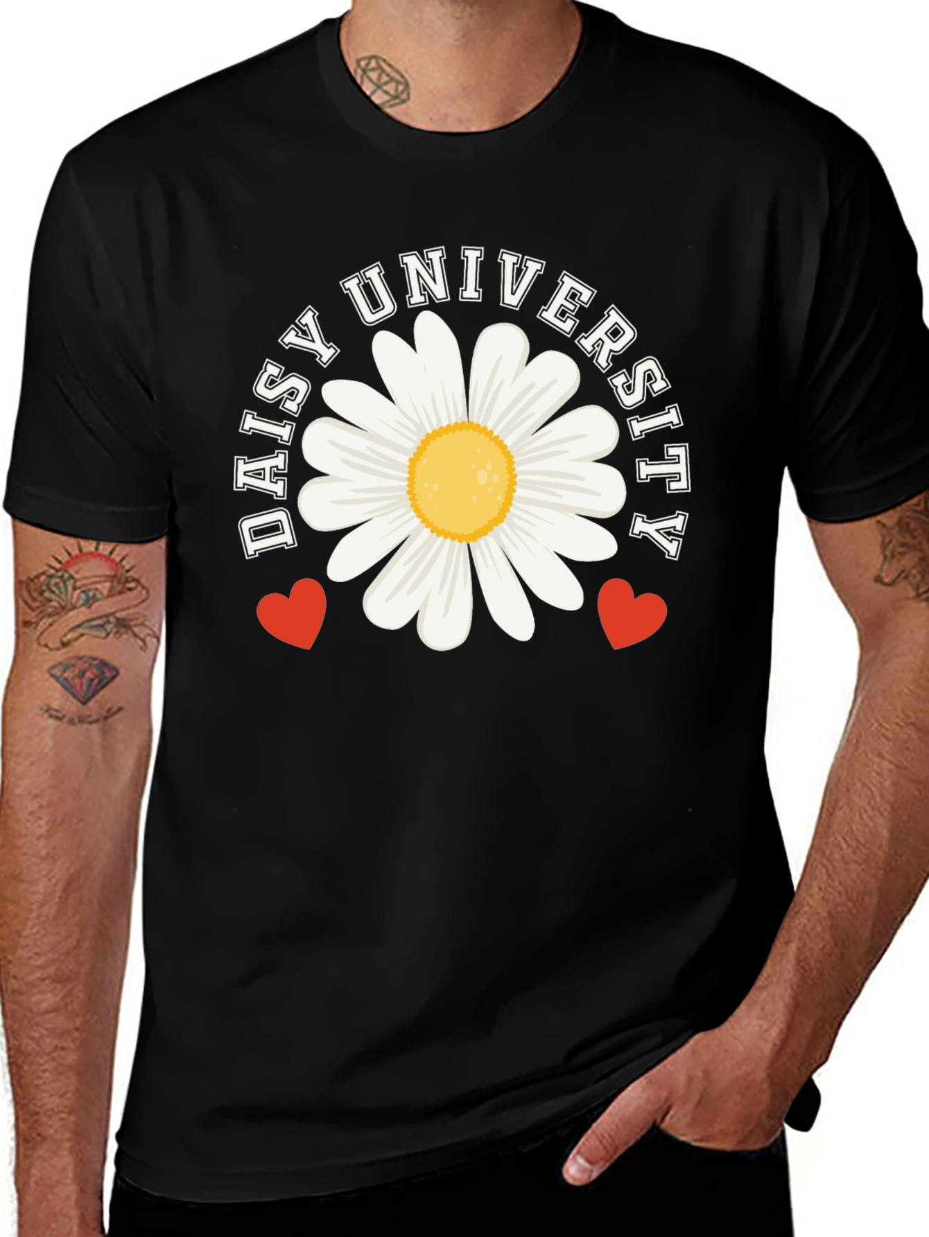 Variant 13 of Daisy University Graphic T-Shirt - Black