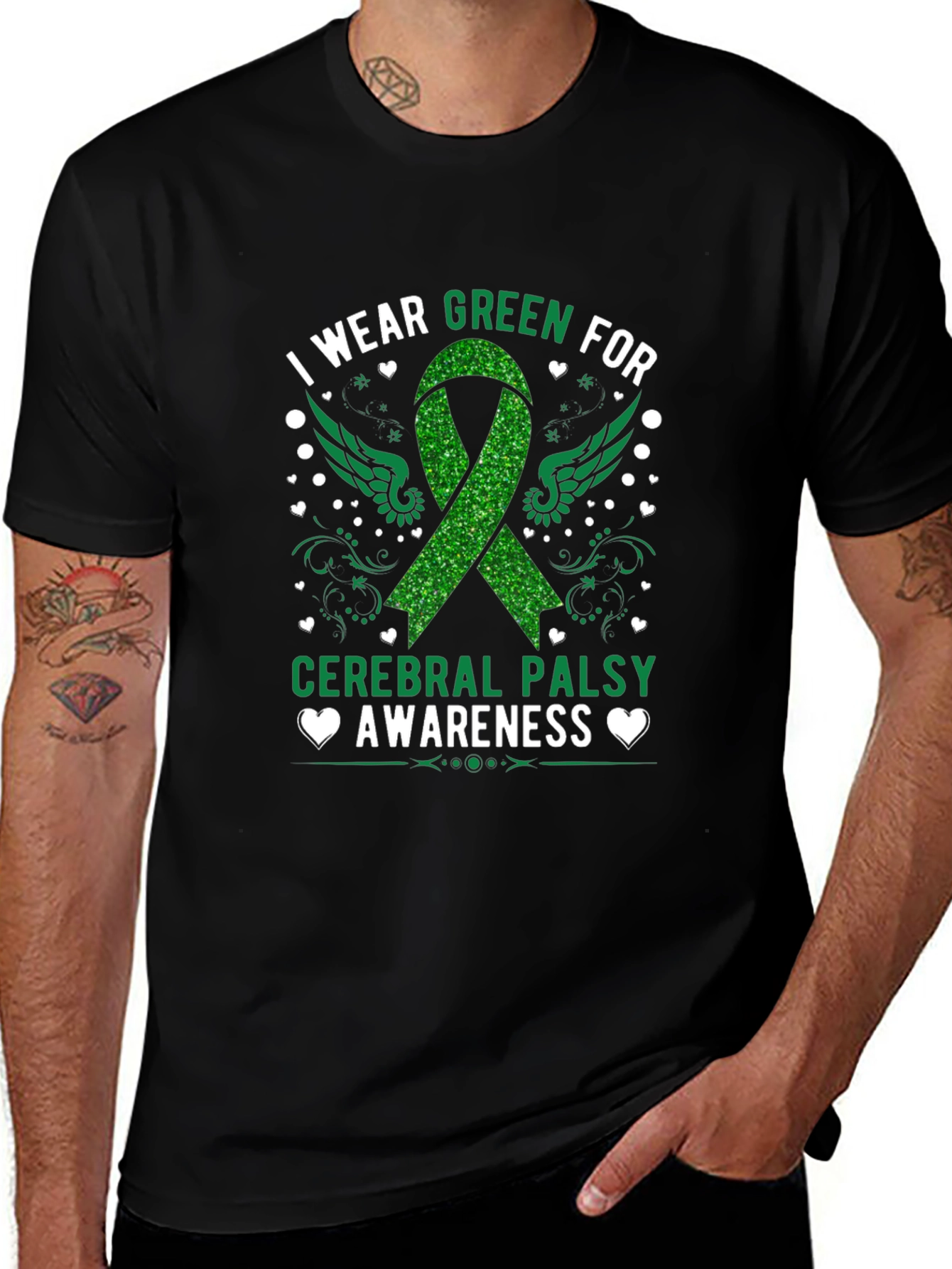 Cerebral Palsy Awareness Green Ribbon T-Shirt