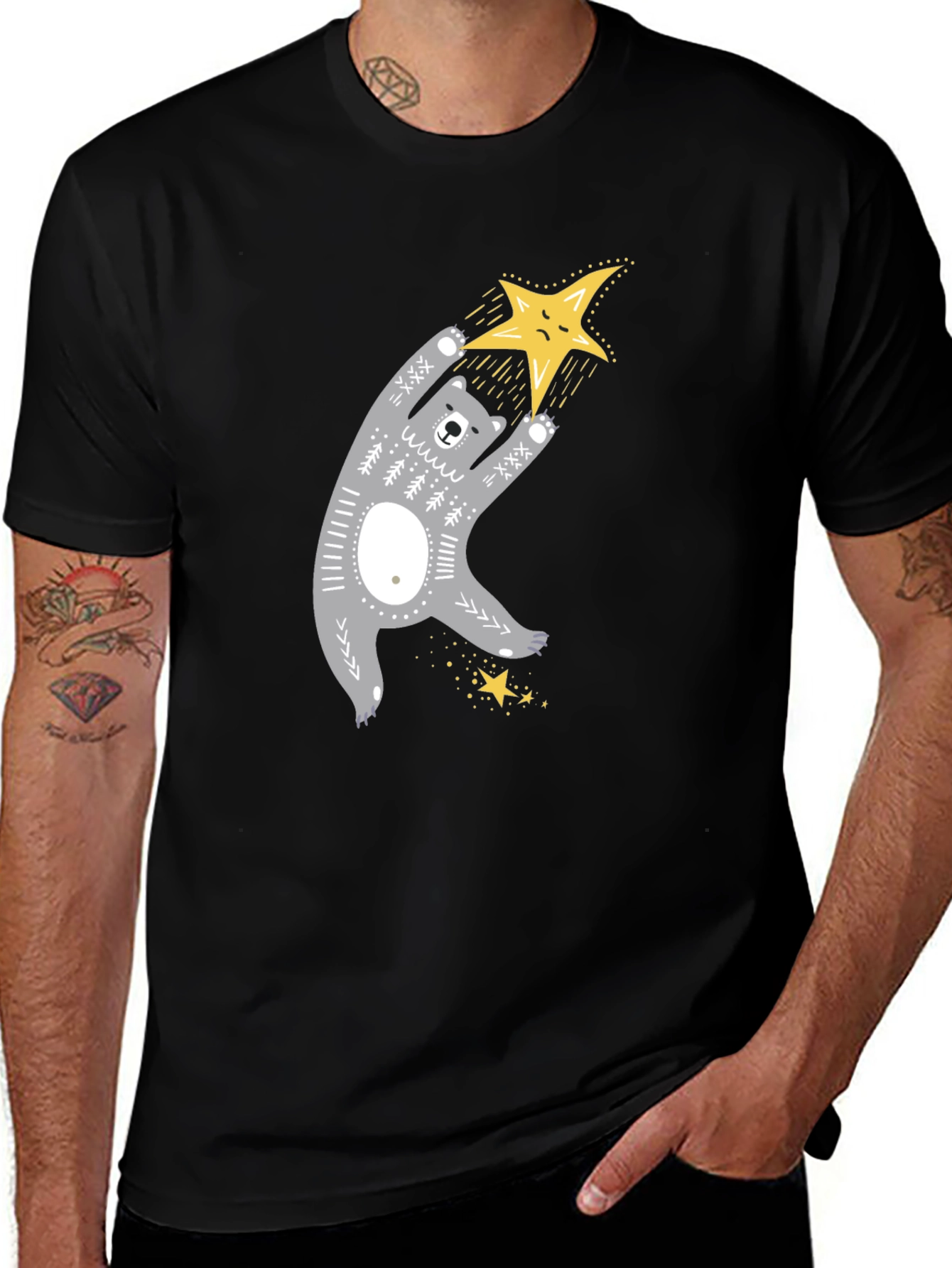 Variant 29 of Bear Hugs Star T-Shirt - Cute Graphic Tee