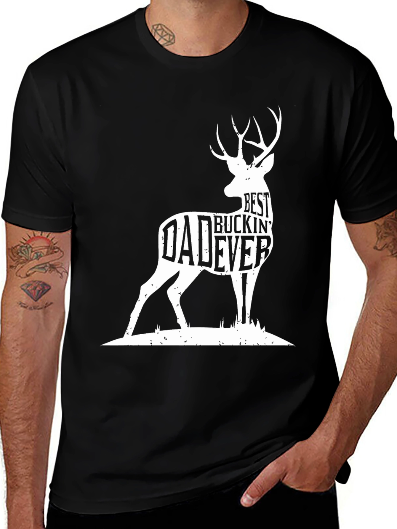 Variant 9 of Best Buckin' Dad Ever Deer Graphic Tee