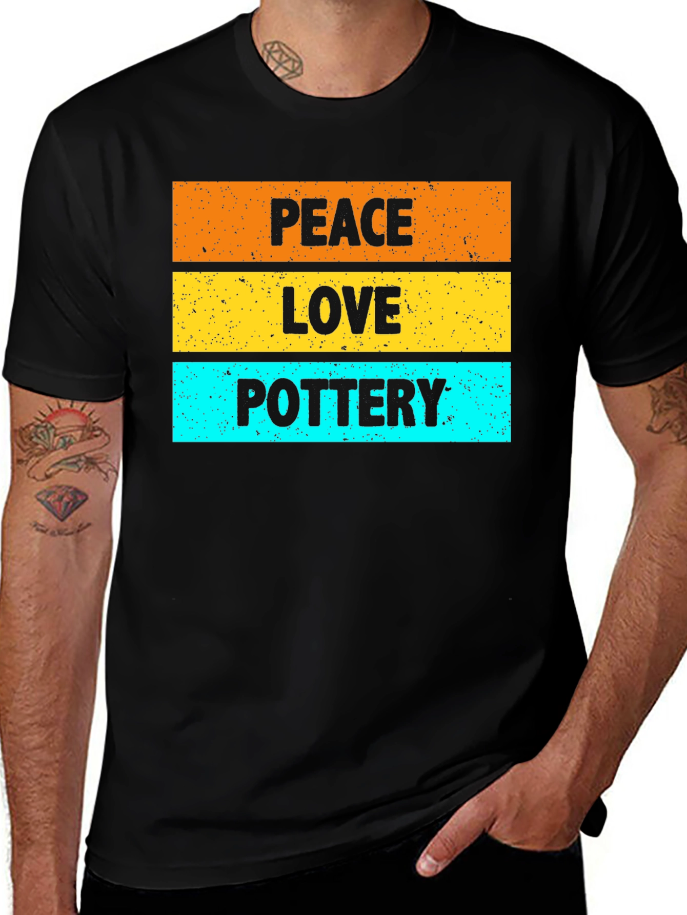 Peace Love Pottery Graphic T-Shirt