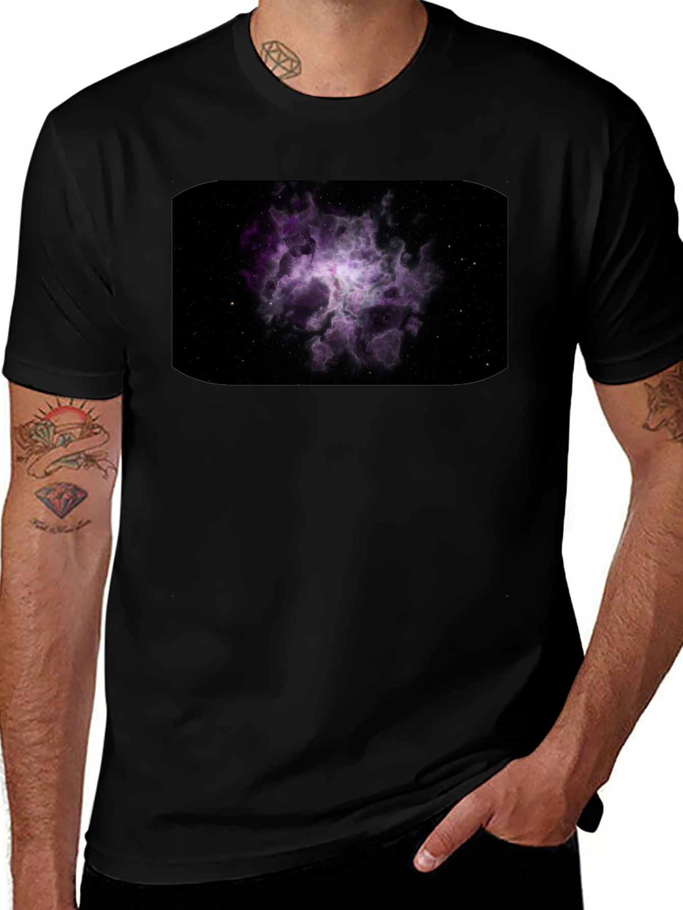 Nebula Print Black Tee