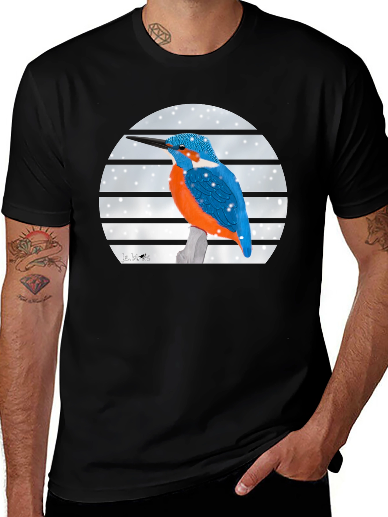 Variant 16 of Kingfisher Bird Graphic T-Shirt
