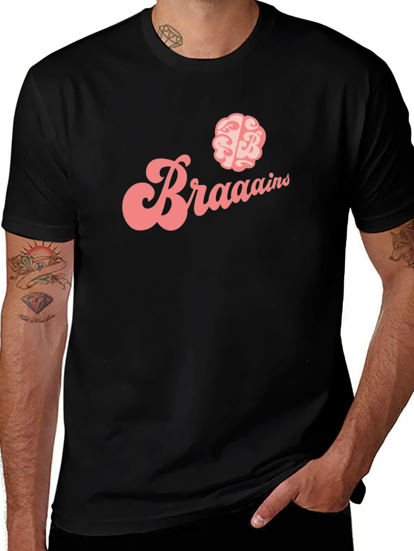 Variant 10 of Braaaains Graphic Tee - Zombie Lover's T-Shirt