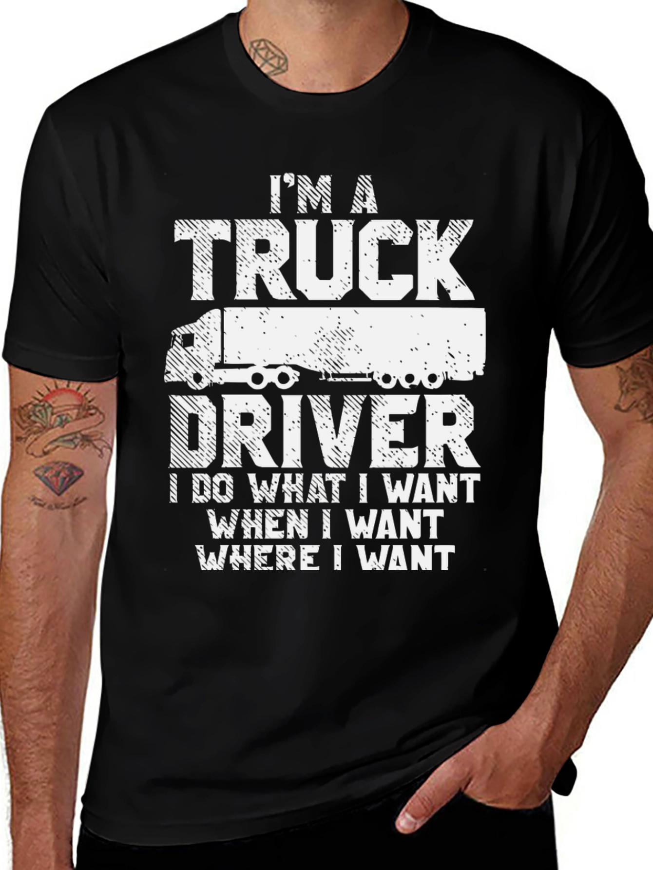 Variant 15 of Truck Driver T-Shirt: I Do What I Want