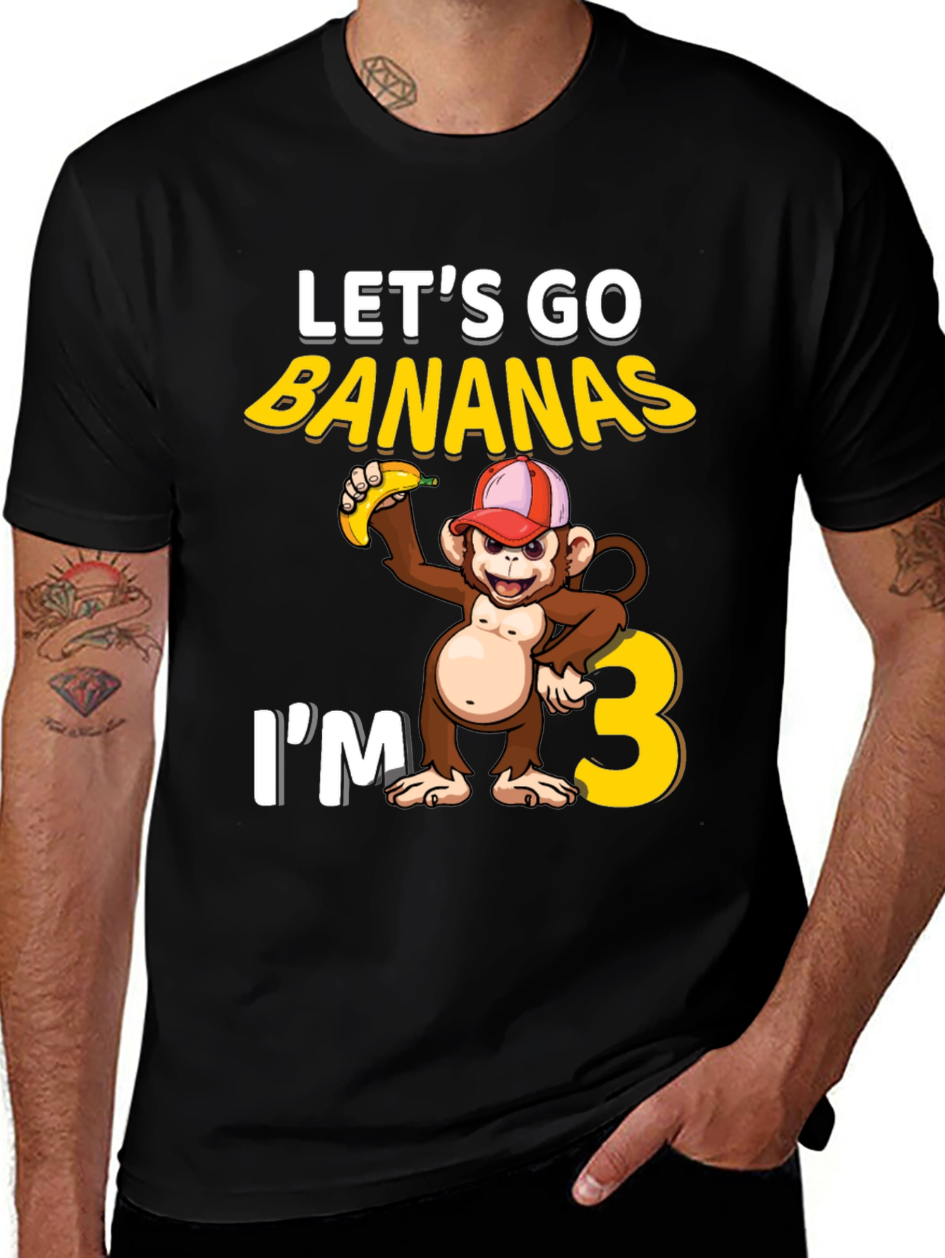 Variant 11 of Let's Go Bananas 3rd Birthday T-Shirt