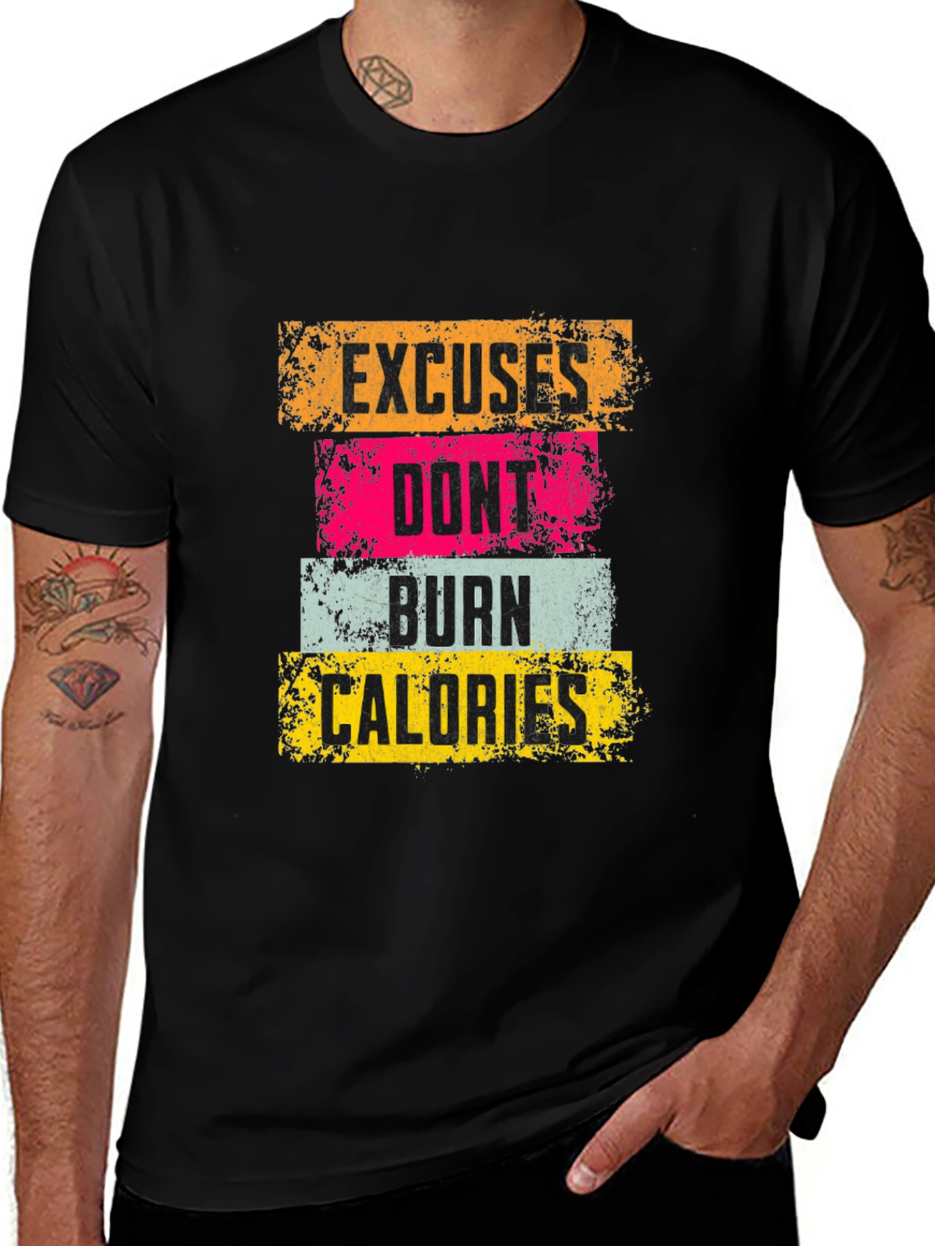 Variant 4 of Motivational Workout T-Shirt: Excuses Don't Burn Calories