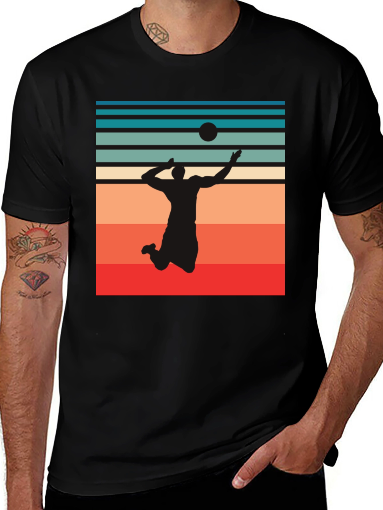 Variant 9 of Volleyball Sunset Graphic T-Shirt
