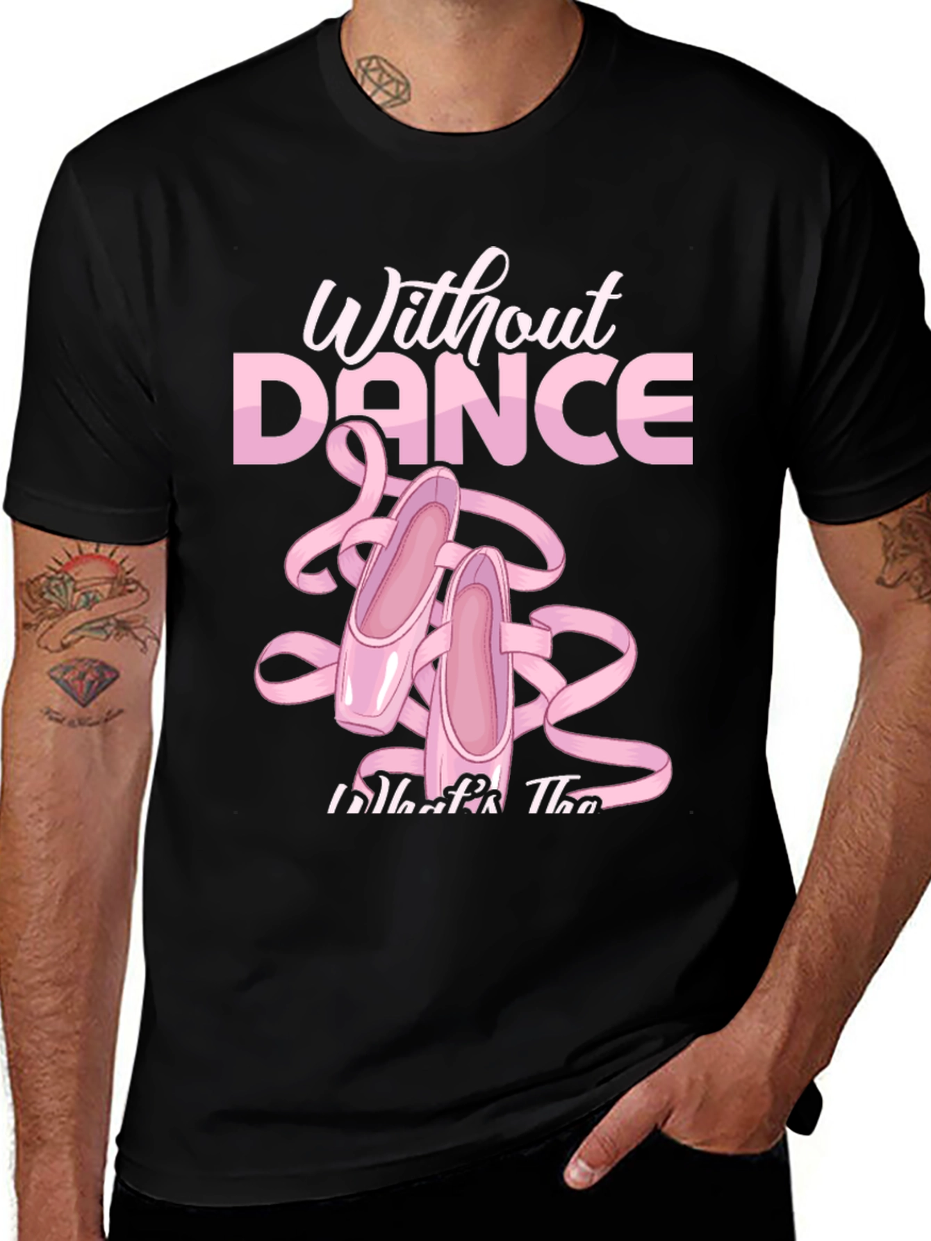 Black Without Dance T-Shirt Ballet Slippers Tee main image