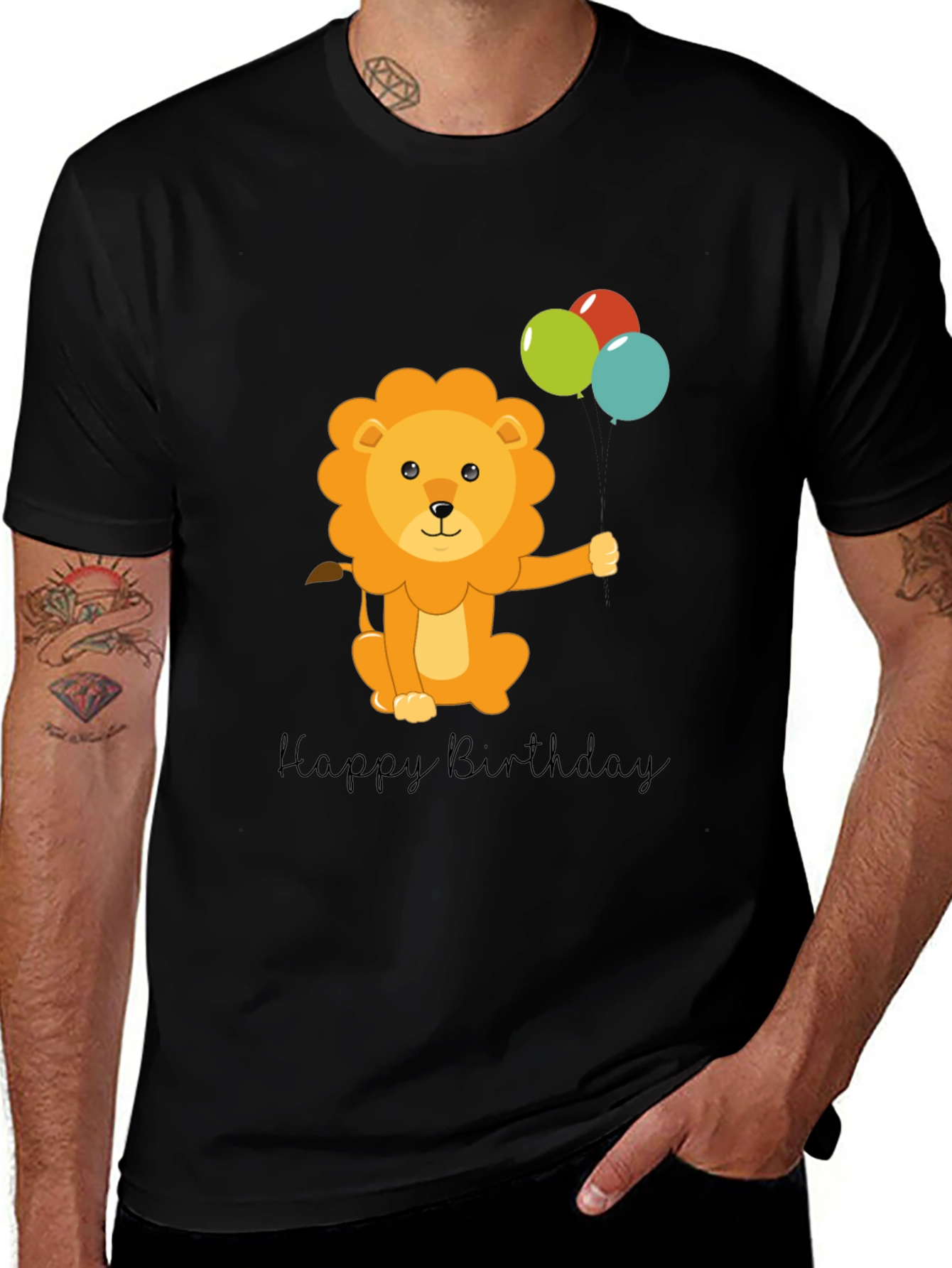 Variant 6 of Lion Happy Birthday Graphic Tee