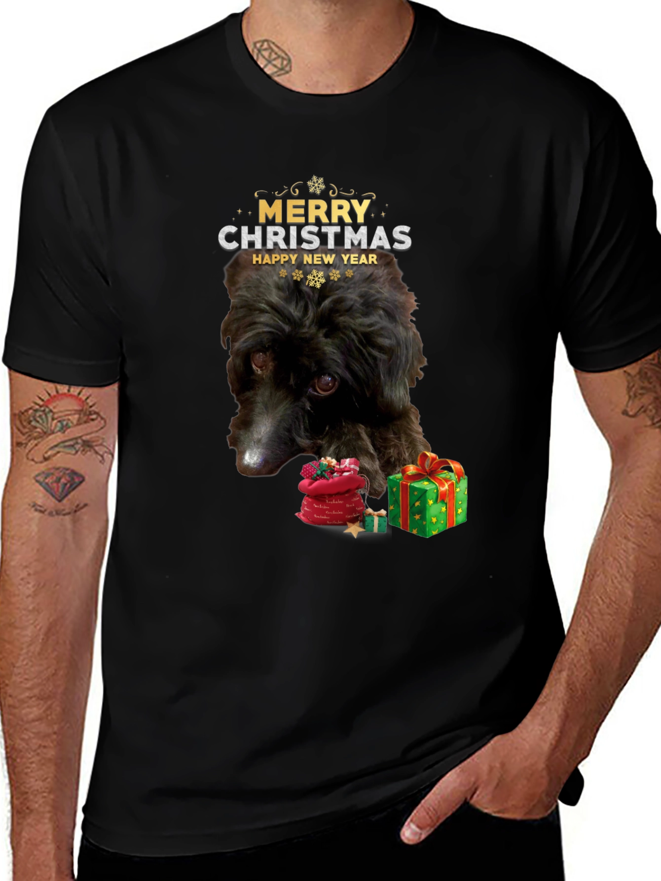 Festive Dog Christmas T-Shirt