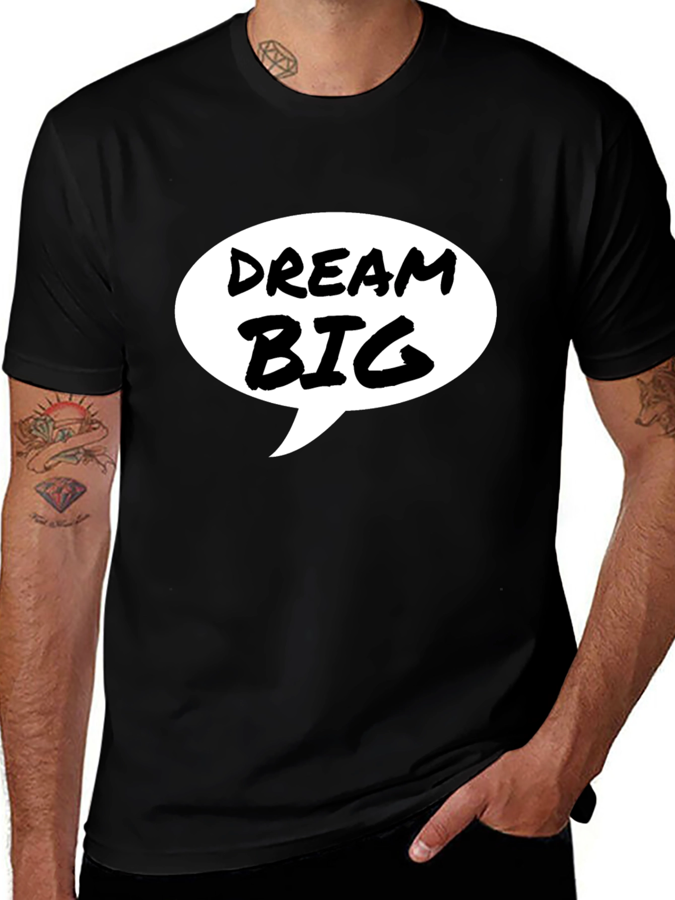 Variant 18 of Dream Big Black Graphic Tee