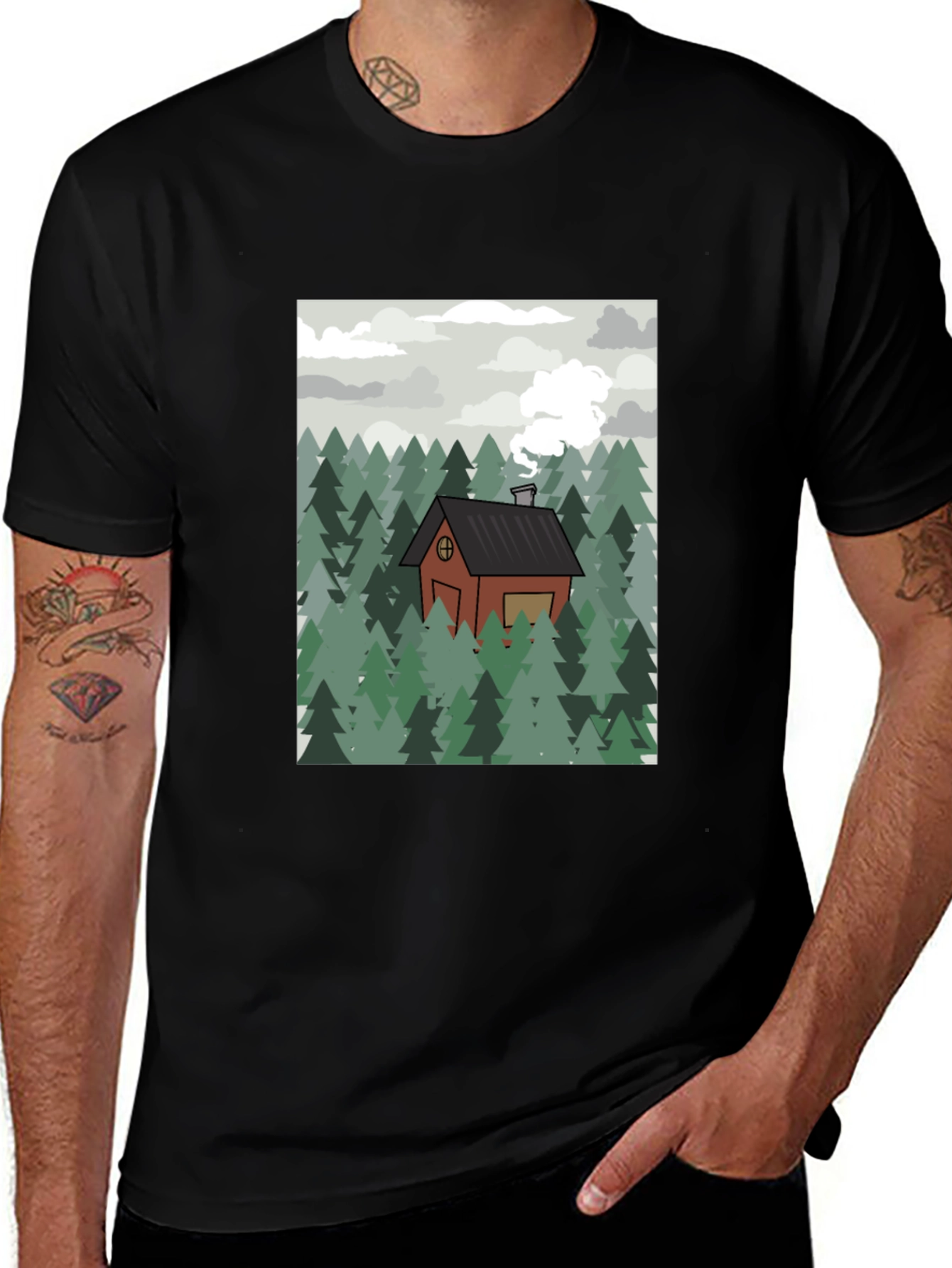 Variant 10 of Cabin in the Woods Graphic Tee - Unisex