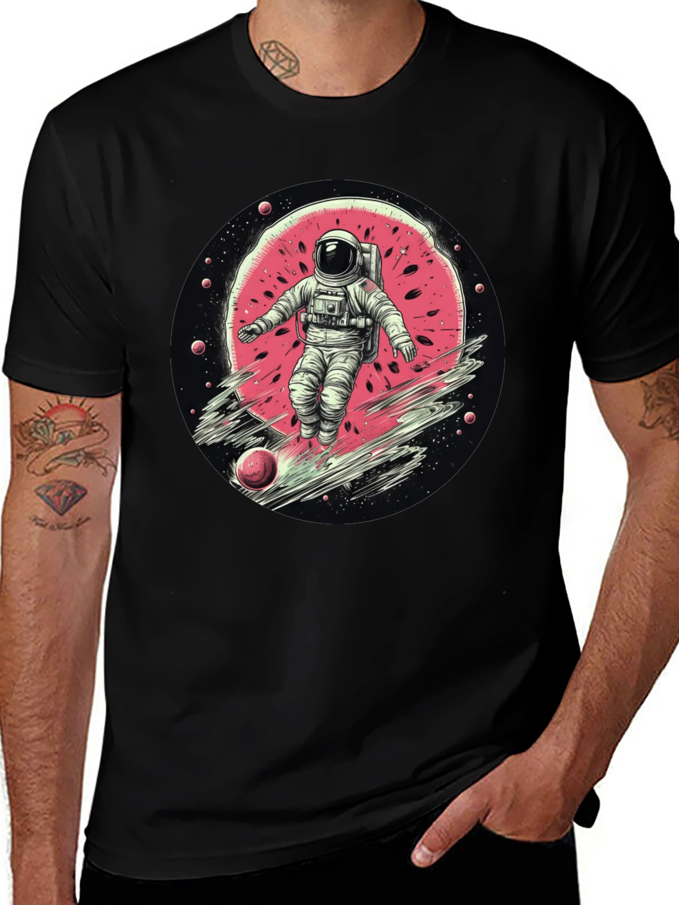 Variant 27 of Astronaut Watermelon Graphic Tee