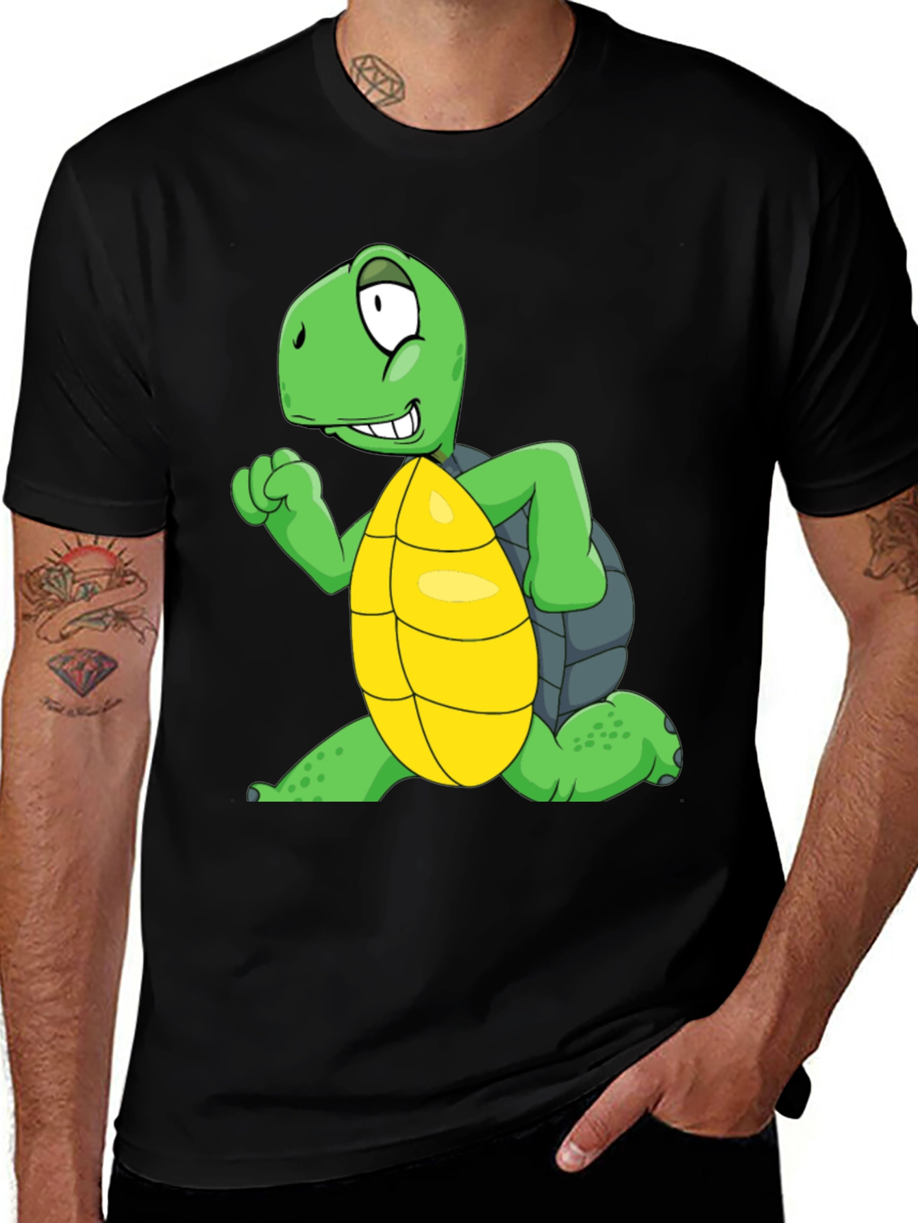 Variant 5 of Running Turtle Graphic Tee - Fun & Casual