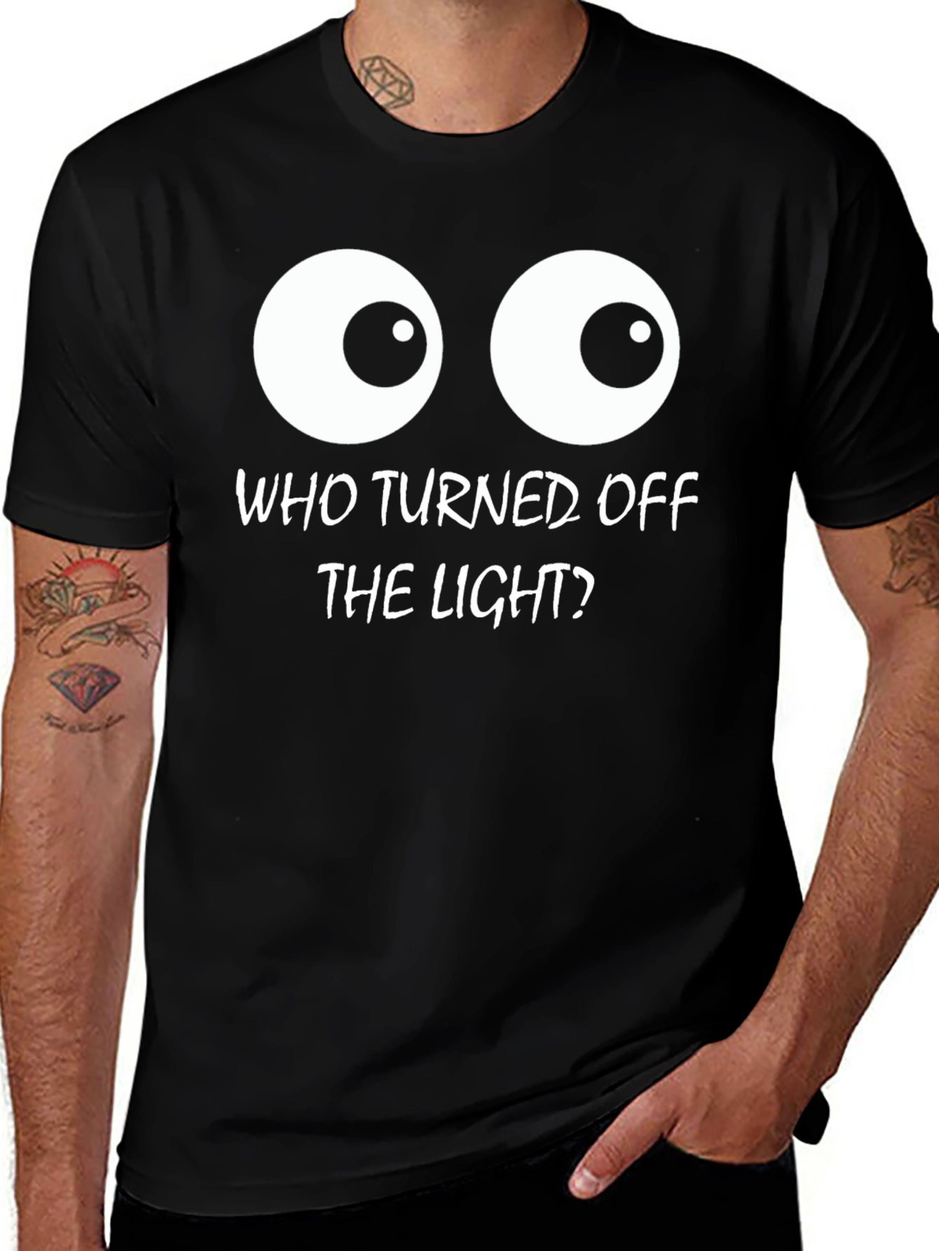 Variant 18 of Who Turned Off the Light? Graphic Tee