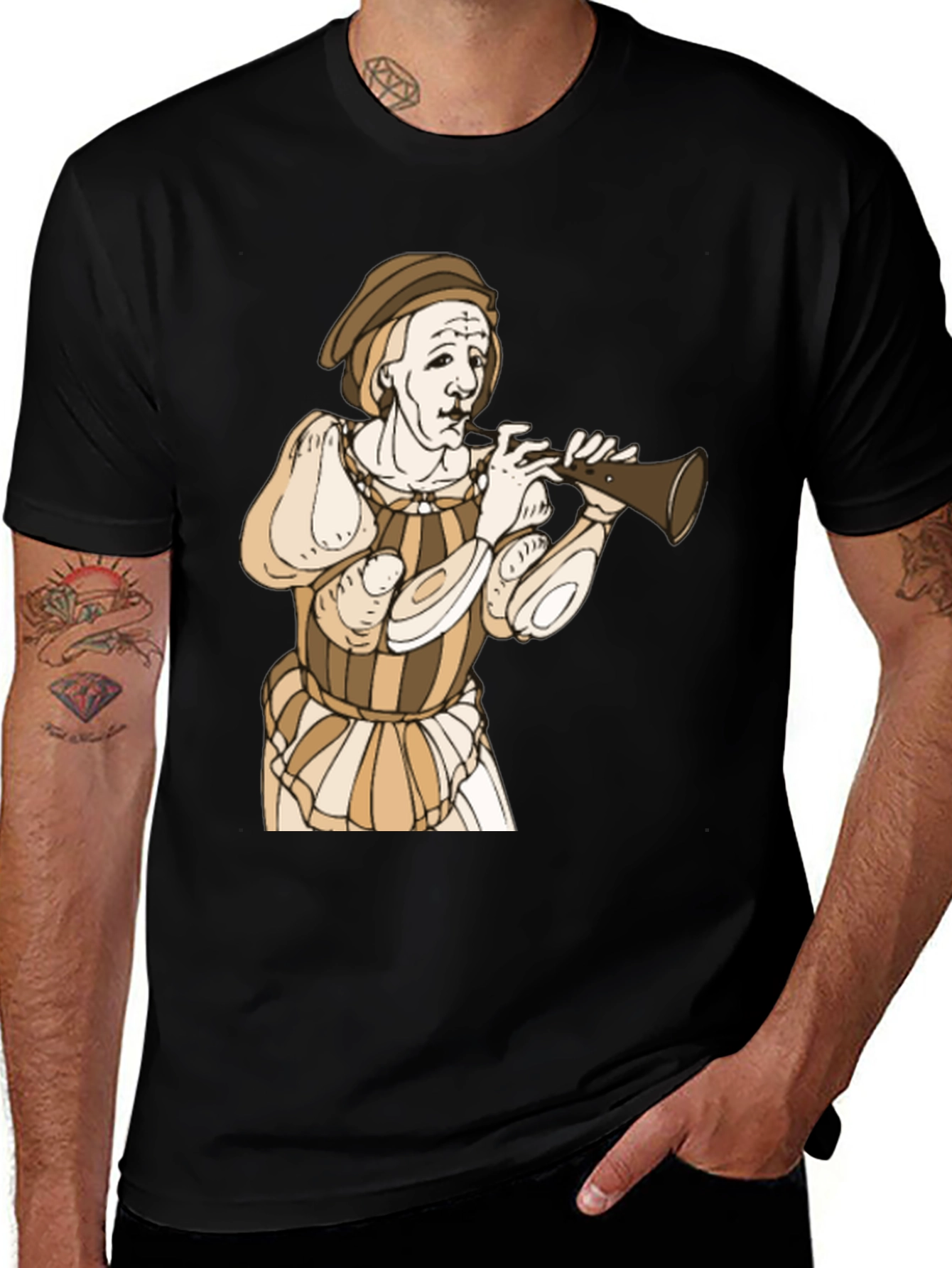 Variant 23 of Renaissance Musician Graphic T-Shirt