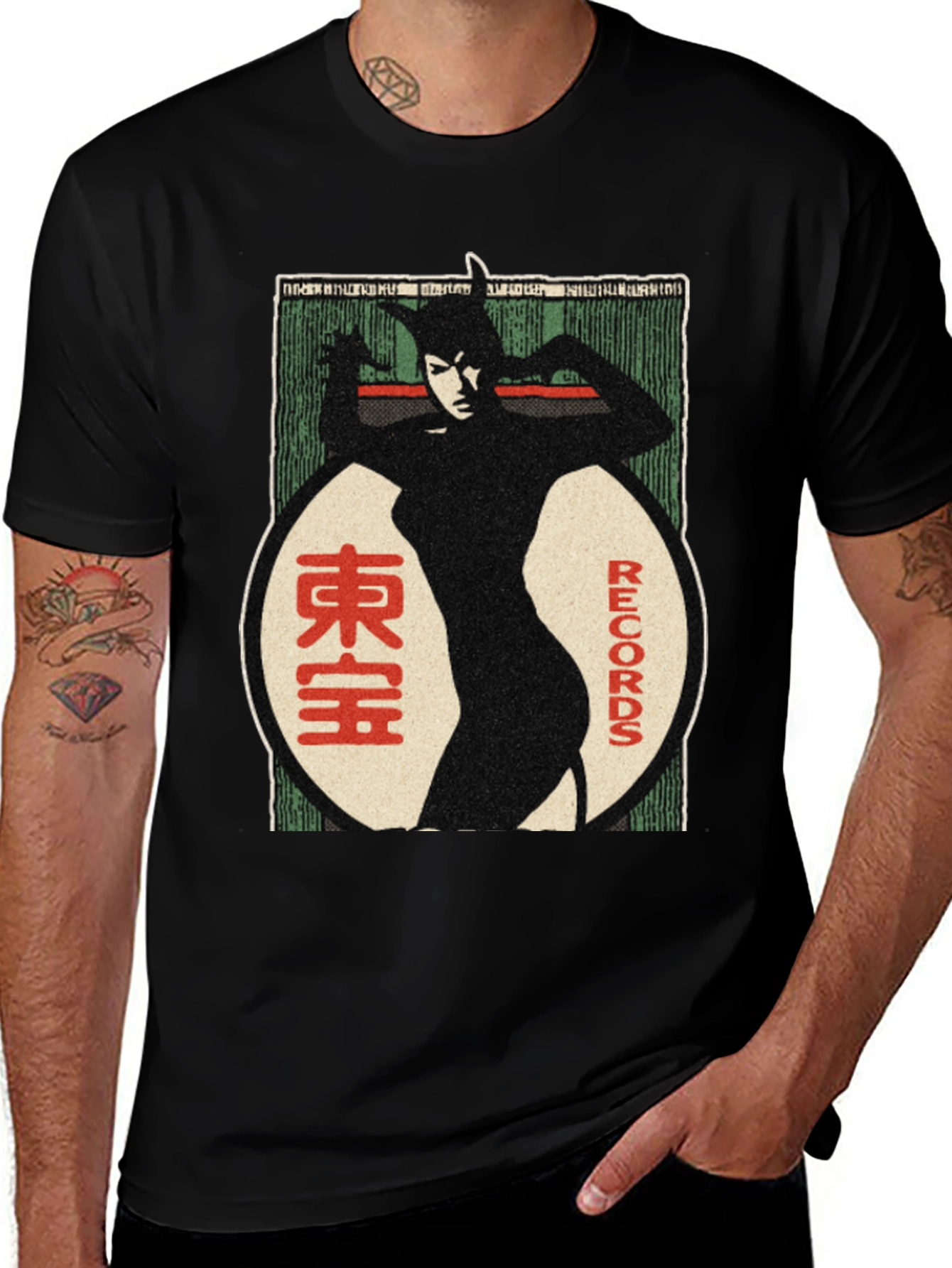 Variant 19 of Retro Catwoman Records Graphic T-Shirt