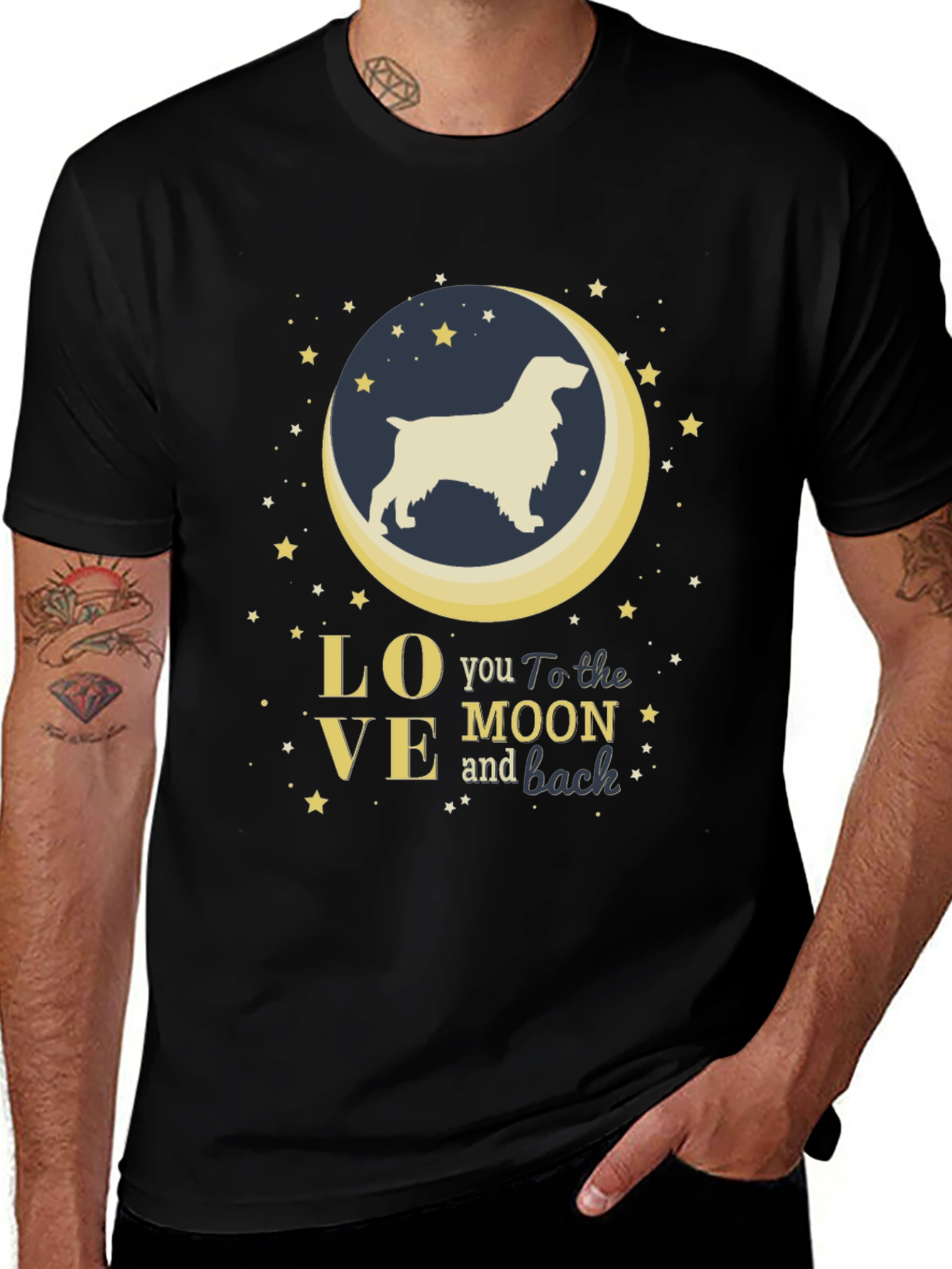 Variant 9 of Love You To The Moon And Back Dog T-Shirt