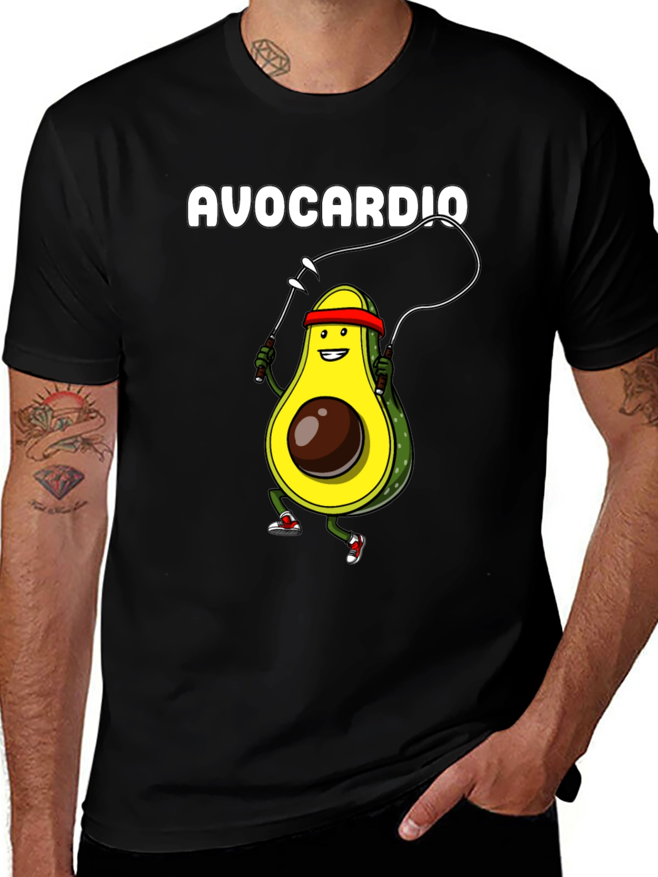 Variant 29 of AvoCardio Funny Avocado Workout T-Shirt