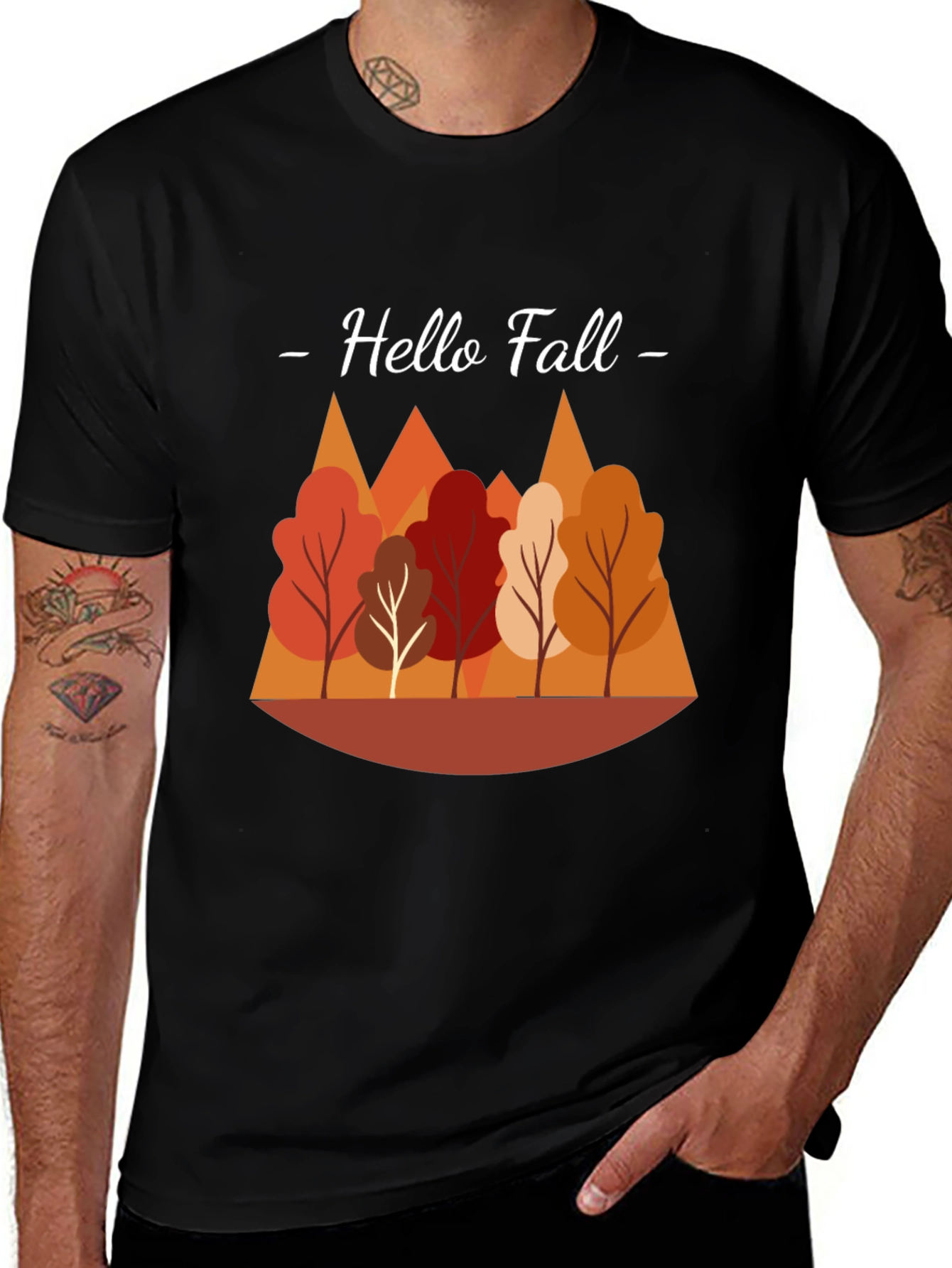 Variant 12 of Hello Fall Graphic Tee - Autumn Season Apparel