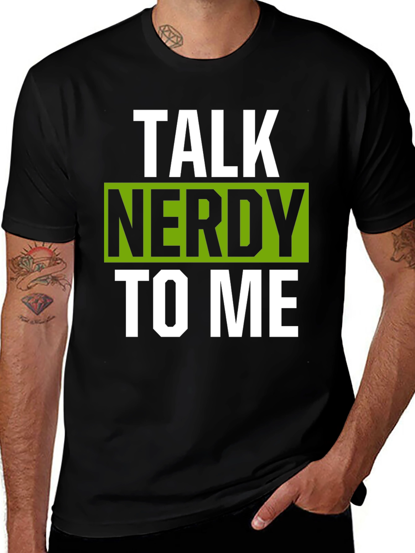 Variant 3 of Talk Nerdy To Me Graphic Tee - Black