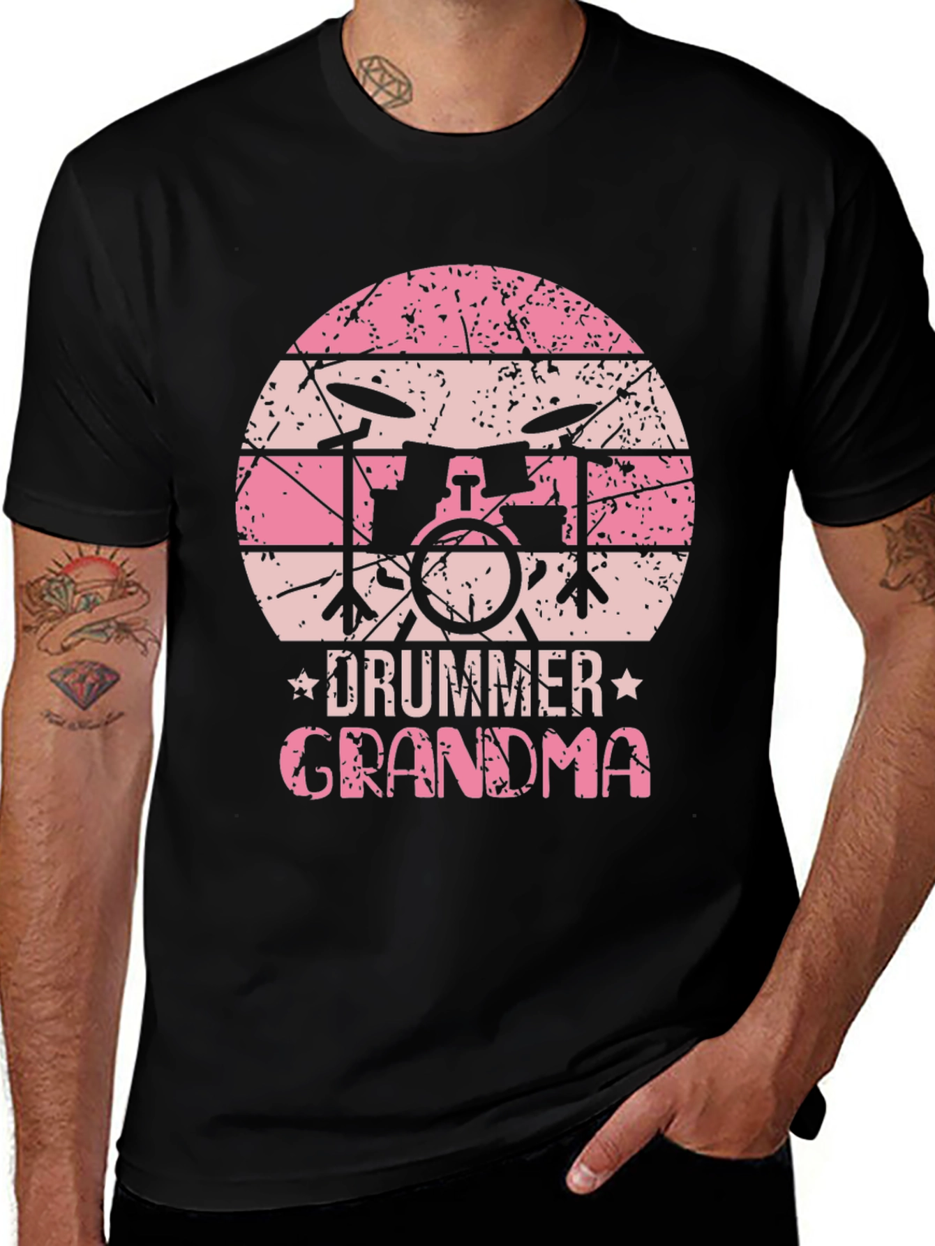 Variant 29 of Drummer Grandma T-Shirt - Retro Style