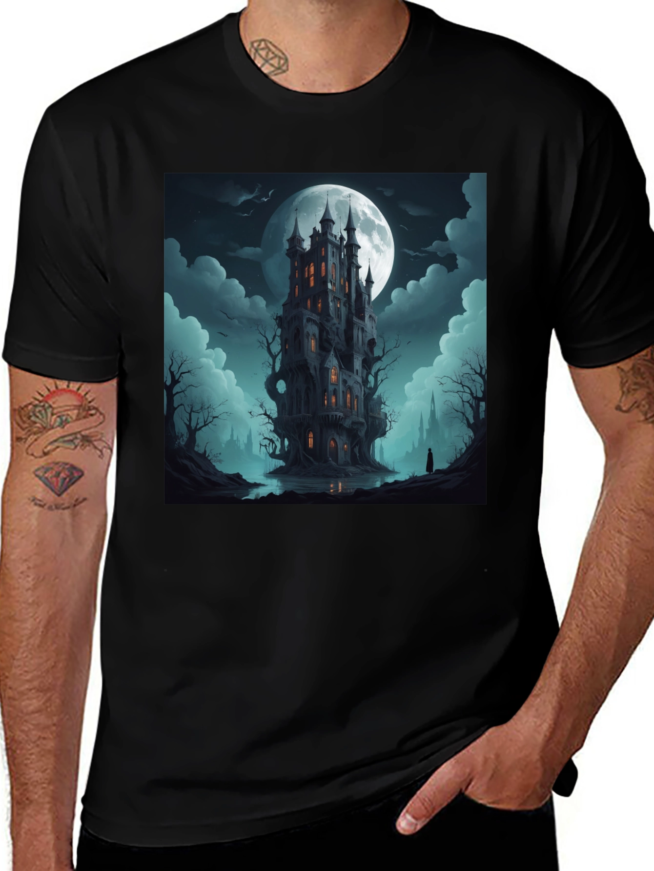 Variant 10 of Haunted Castle Graphic Tee