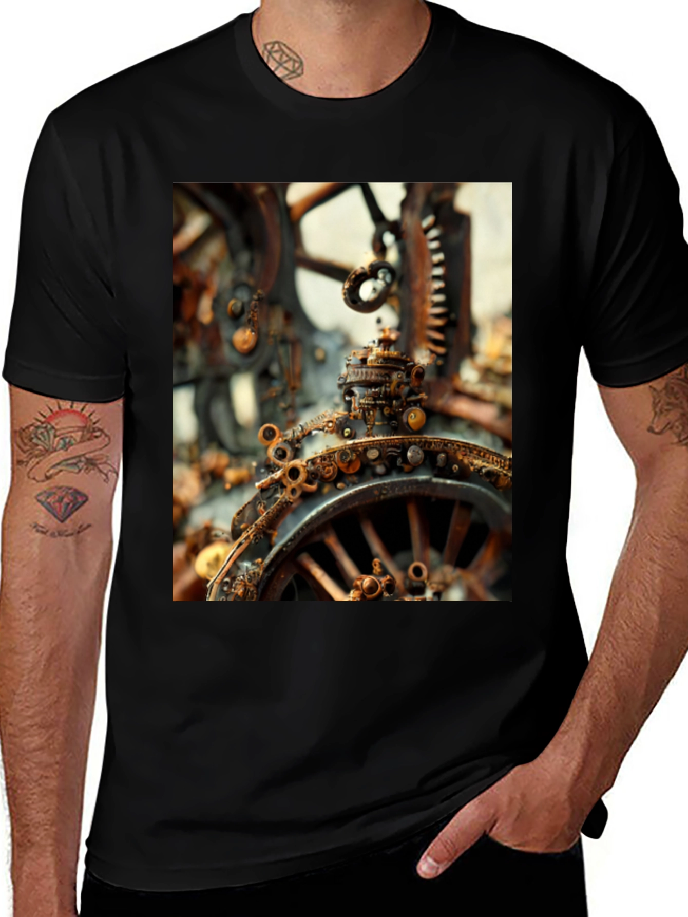 Steampunk Gears Graphic T-Shirt