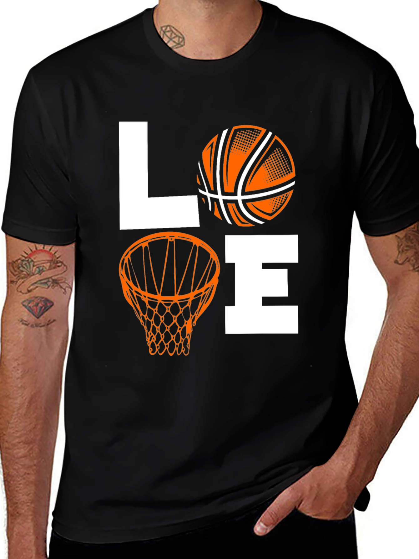 Variant 16 of Basketball Love Graphic Tee