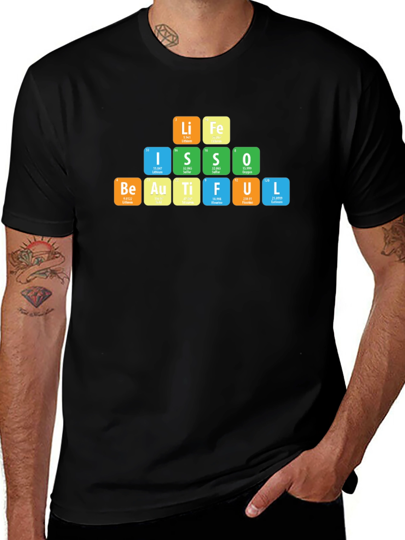 Variant 10 of Beautiful Periodic Table T-Shirt
