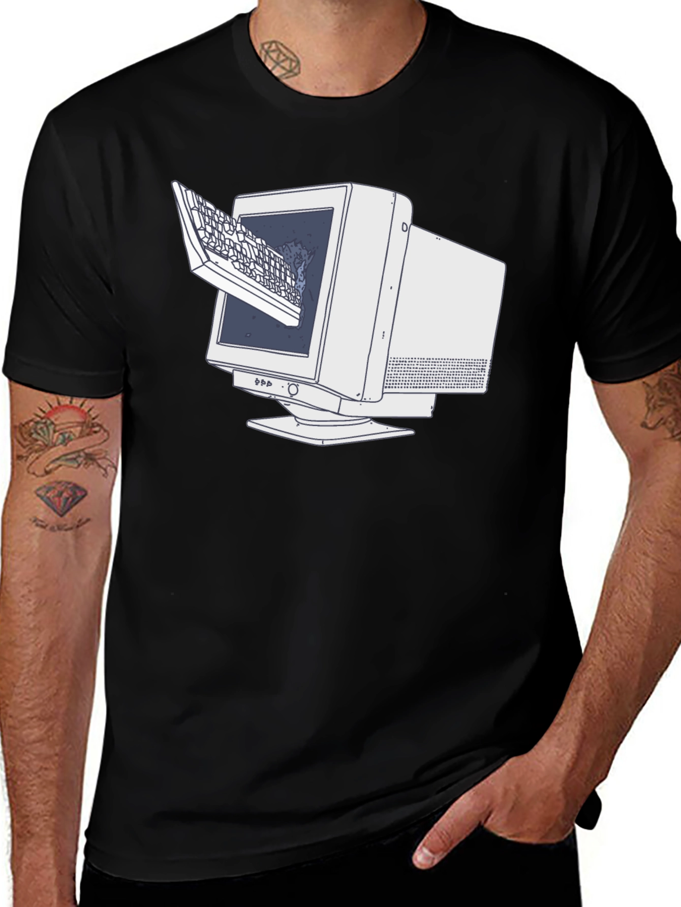 Variant 9 of Retro Computer T-Shirt