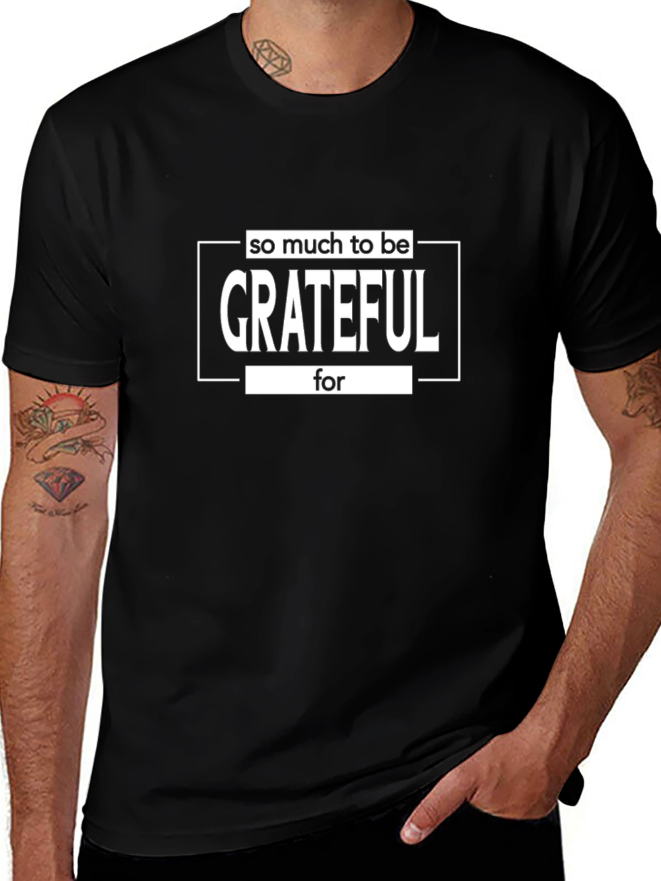 Variant 14 of Grateful Graphic T-Shirt - Black Cotton Casual Tee