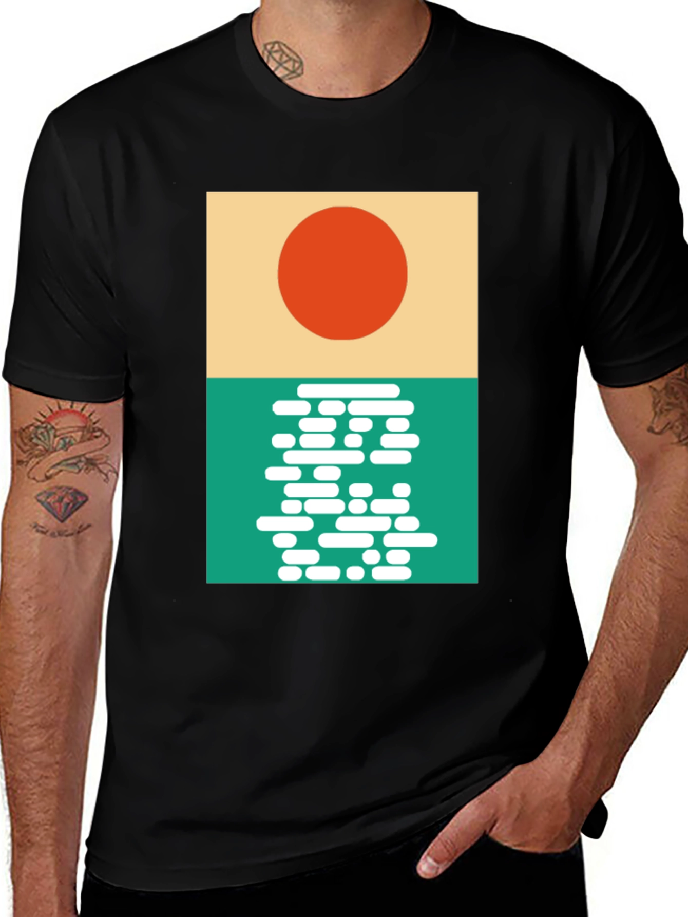 Modern Sunrise Graphic T-Shirt