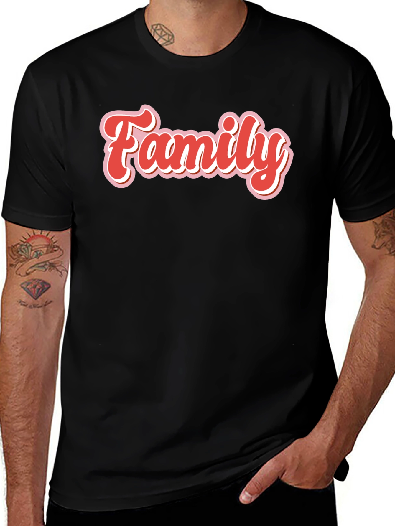 Variant 7 of Retro "Family" Graphic Tee - Stylish & Comfortable