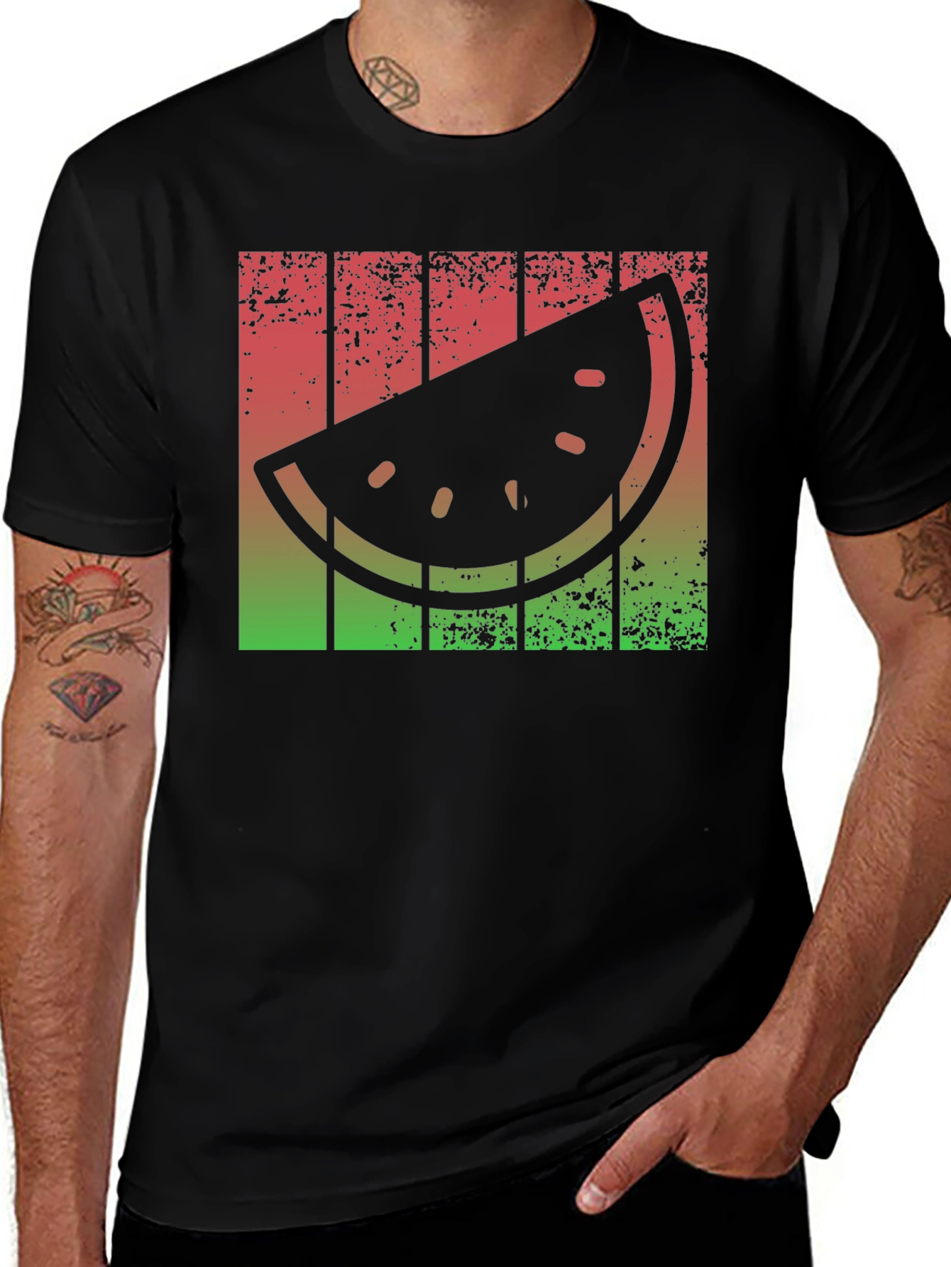 Variant 20 of Retro Watermelon Graphic Tee - Summer Vibes