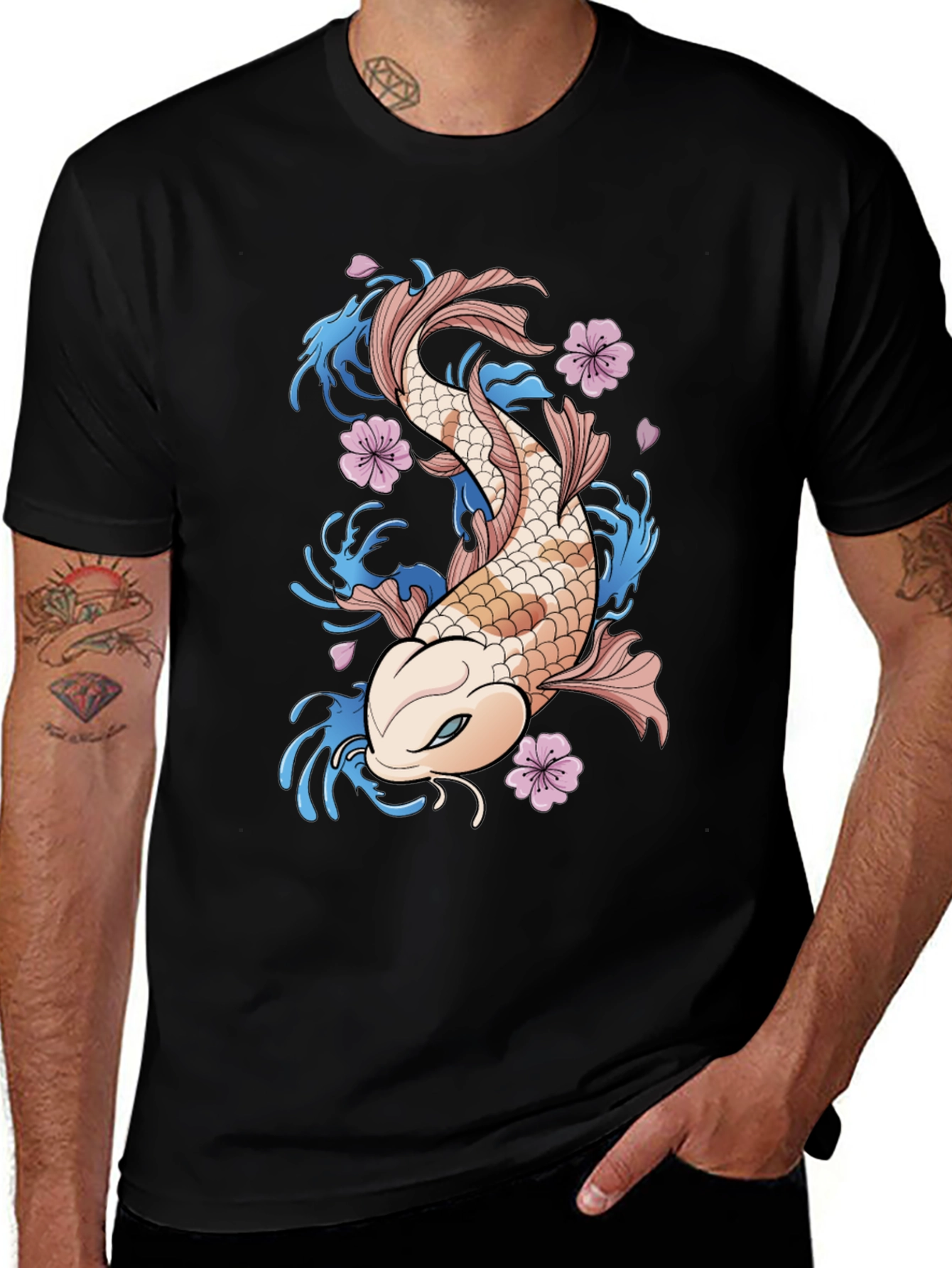 Variant 5 of Koi Fish Graphic Tee