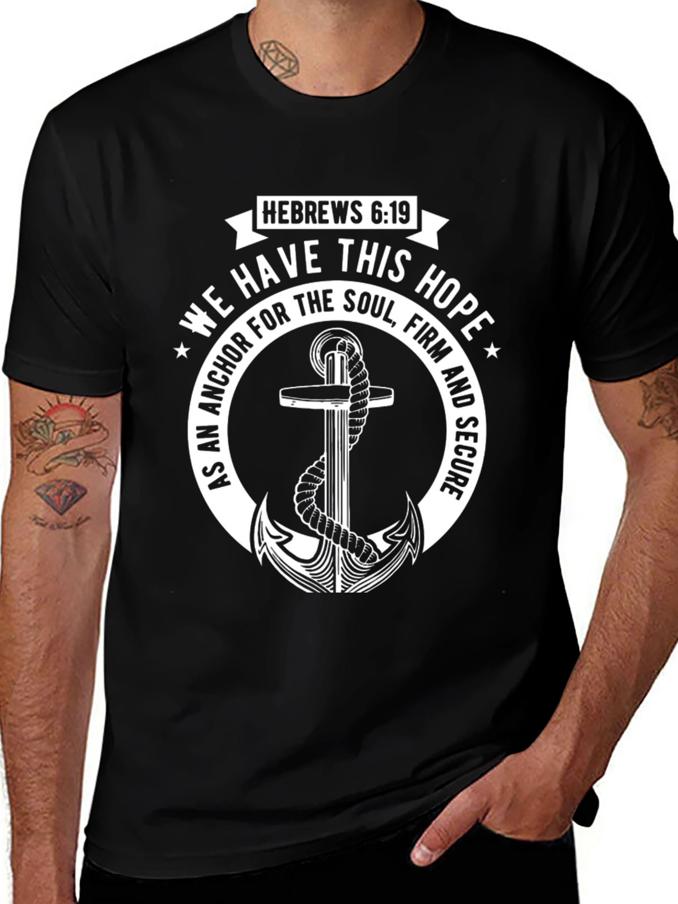 Faith Anchor T-Shirt - Hebrews 6:19 Christian Apparel