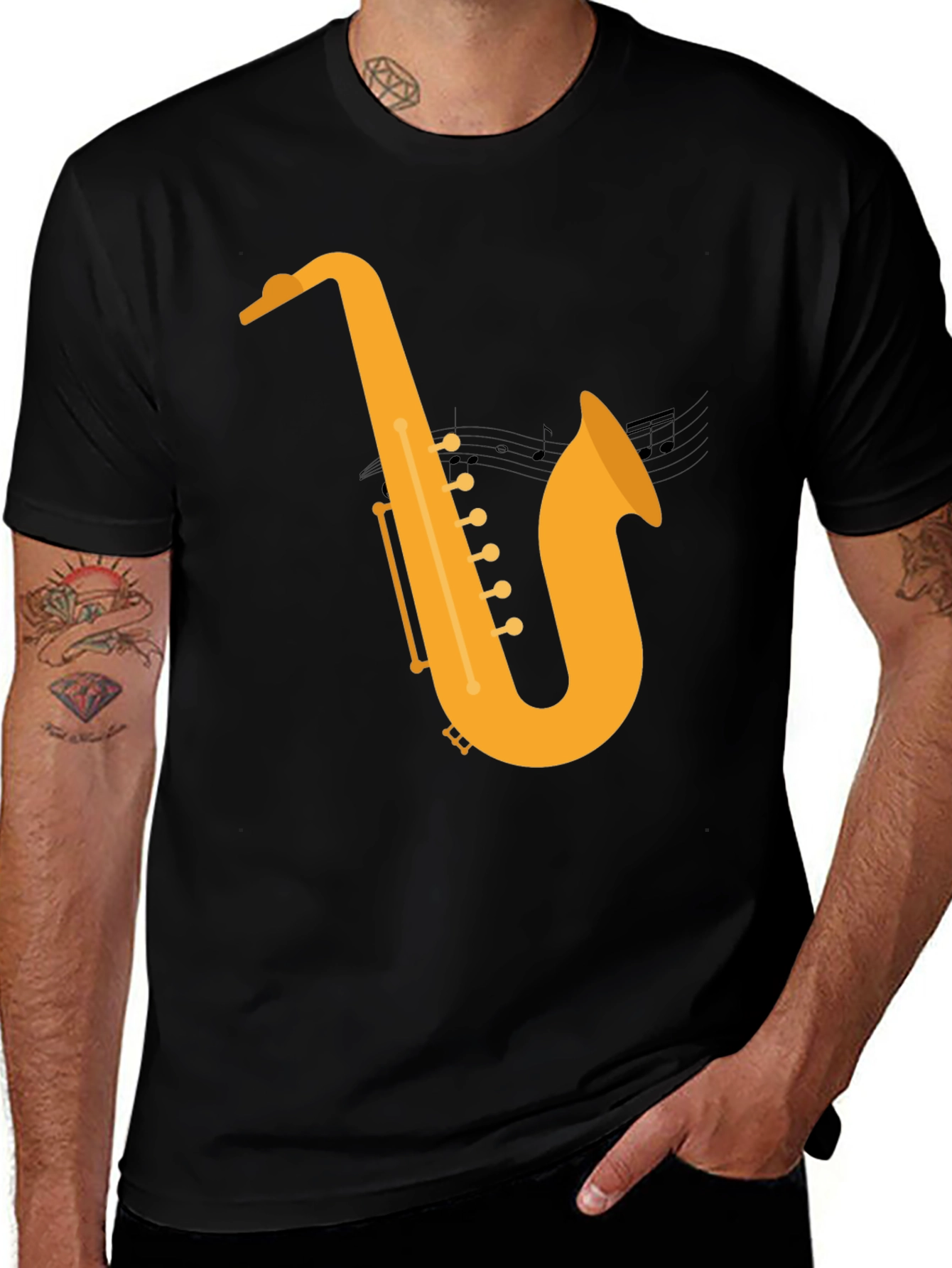 Variant 20 of Saxophone Graphic Tee - Musical Style