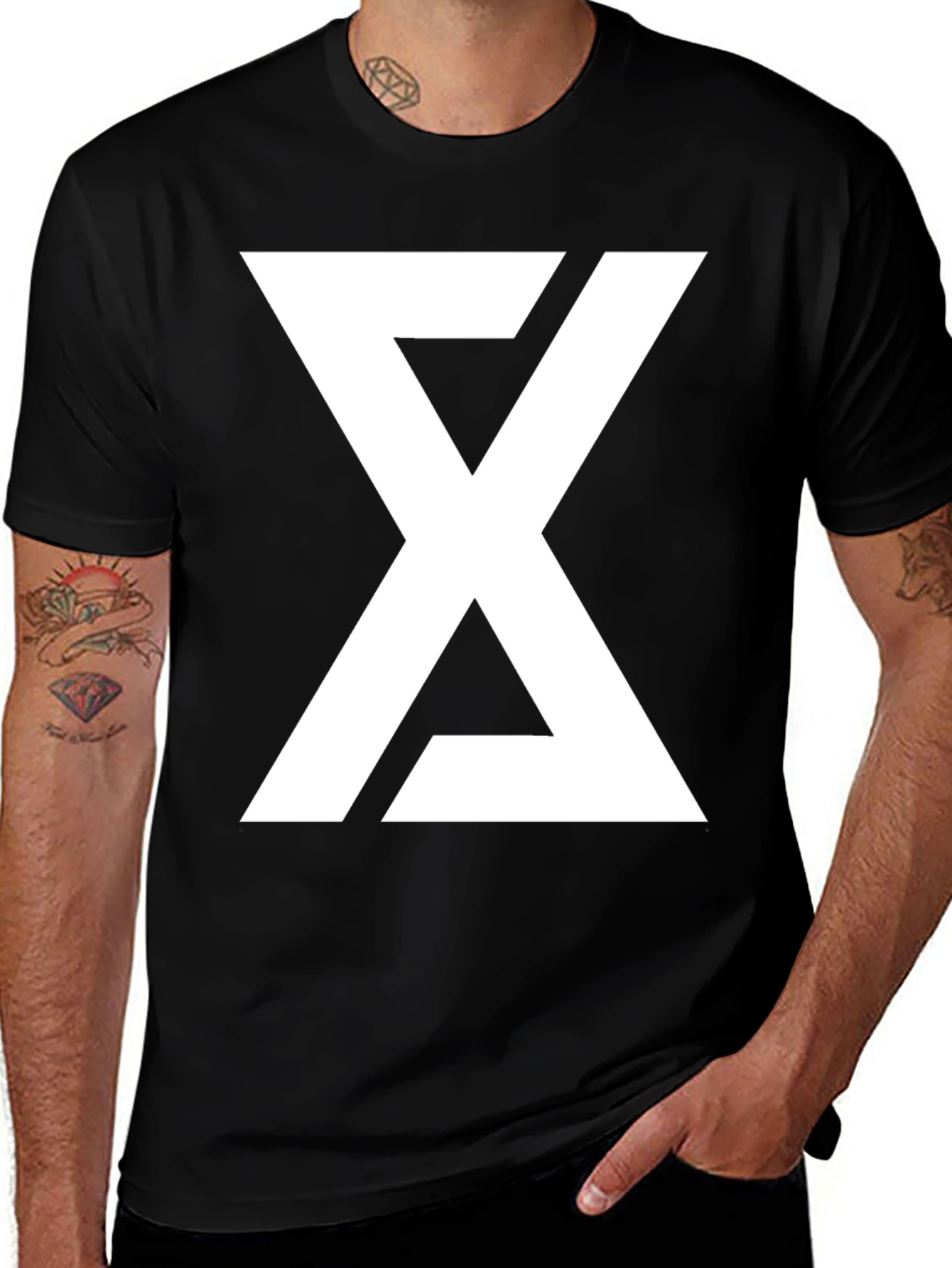 Variant 2 of Bold Geometric Black T-Shirt