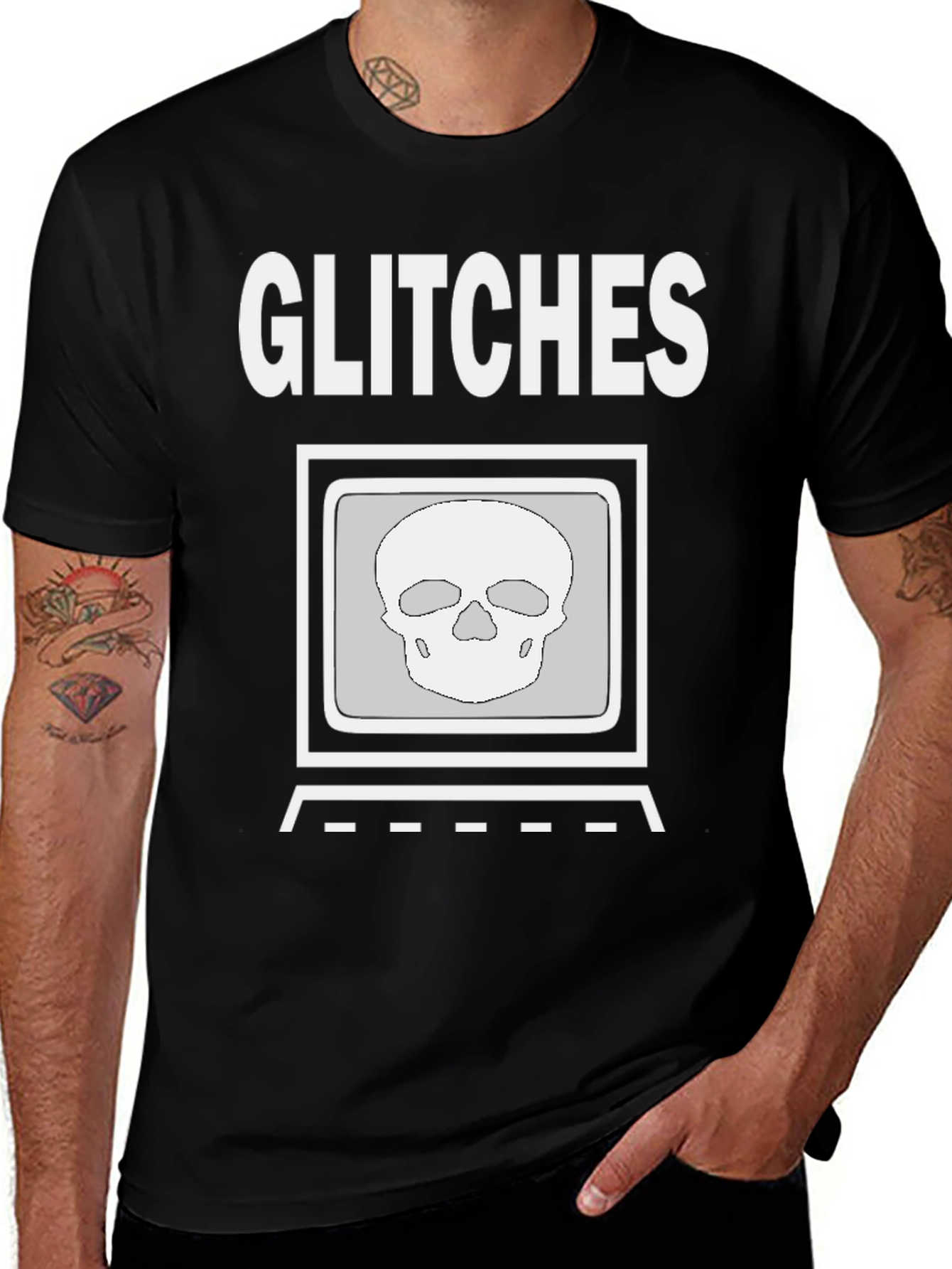 Variant 28 of Glitch Skull Graphic Tee - Modern Streetwear Shirt
