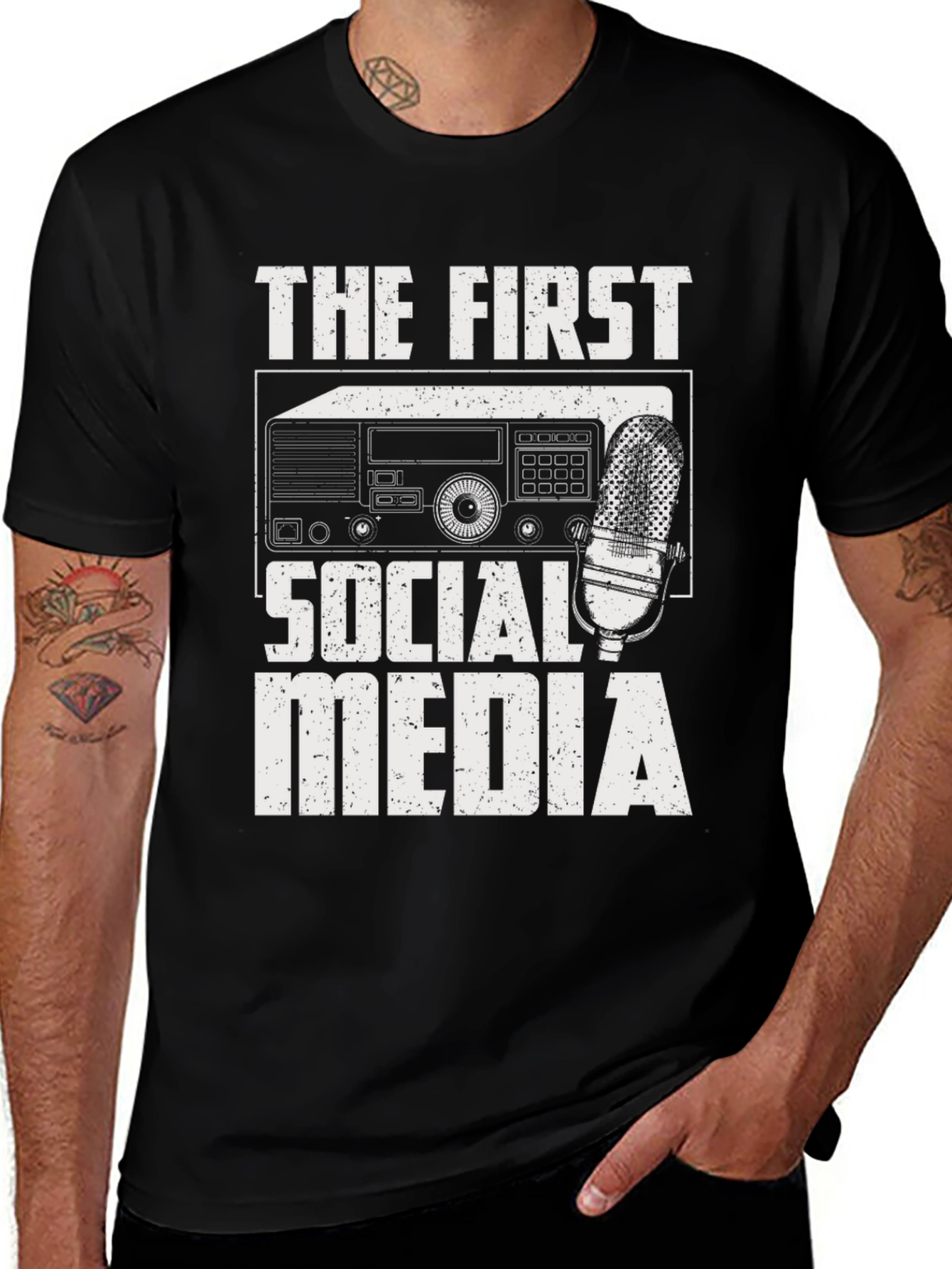Variant 25 of The First Social Media T-Shirt - Radio Amateur Tee