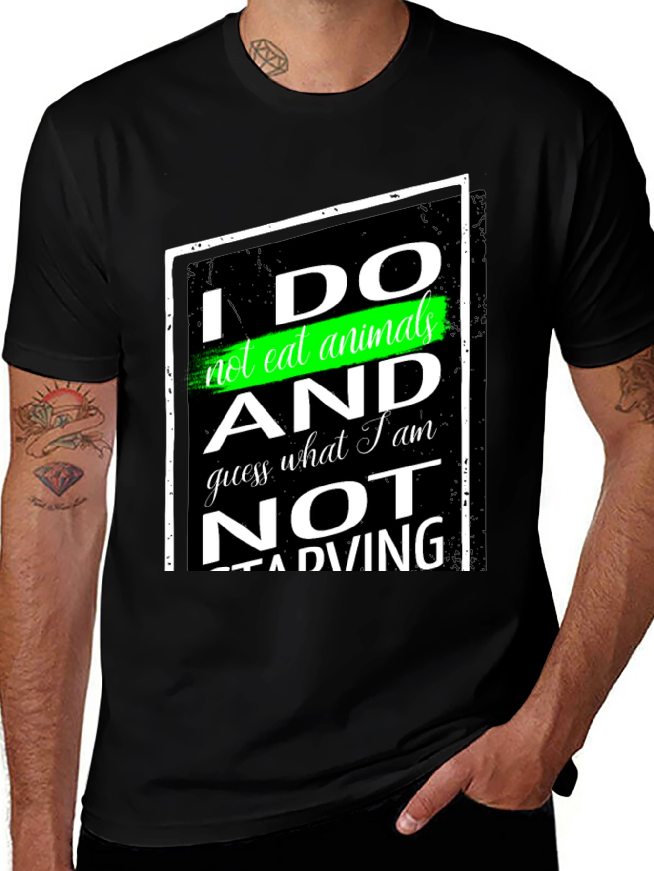 Variant 30 of Vegan Statement T-Shirt - I Do Not Eat Animals