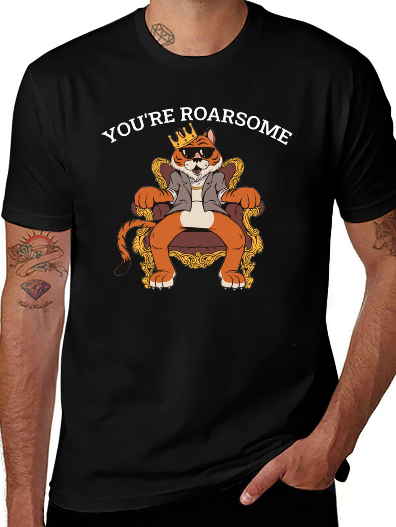 Variant 5 of Roarsome Tiger King T-Shirt - Black