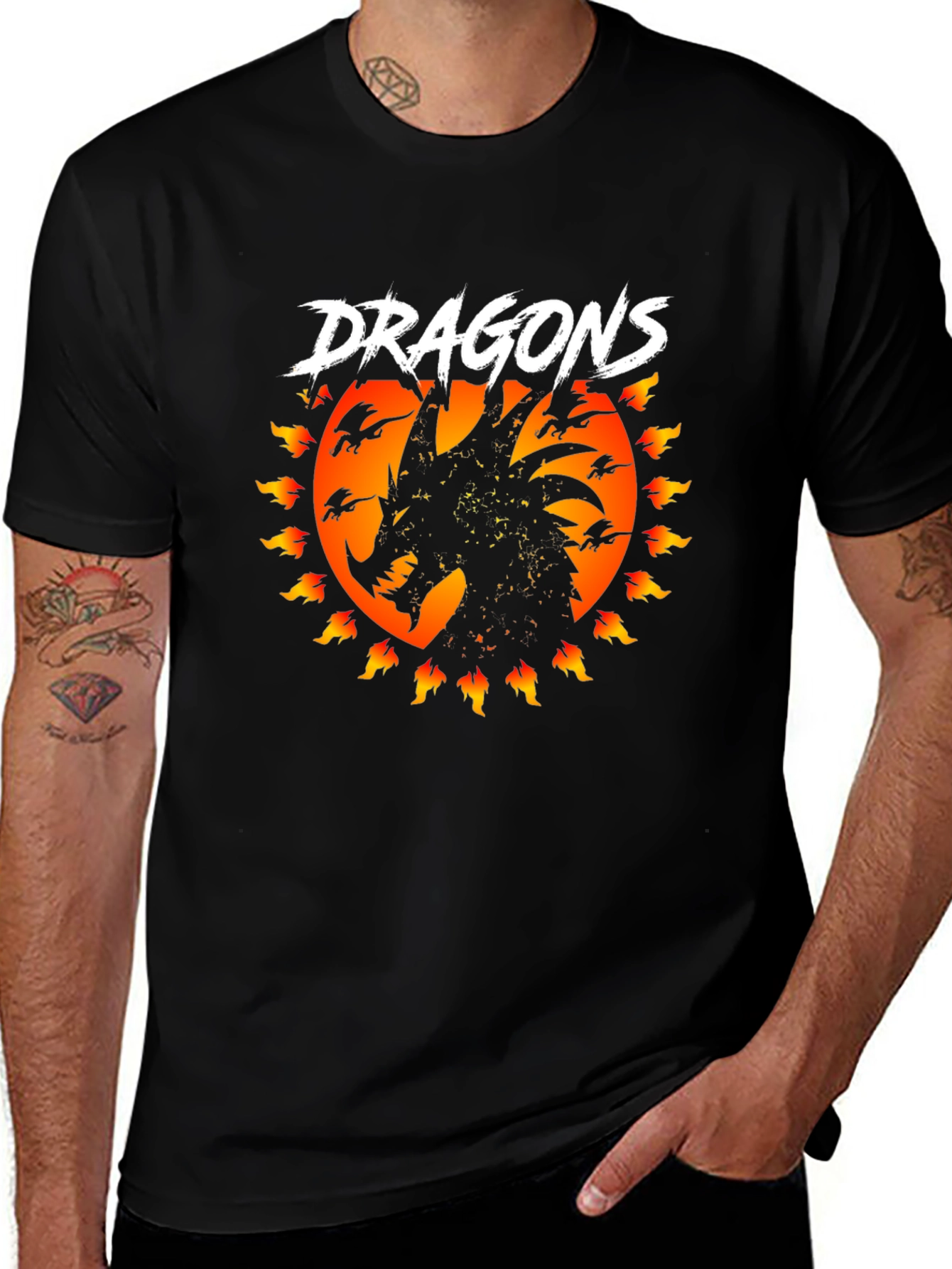 Variant 22 of Dragons Graphic Tee - Fantasy T-Shirt